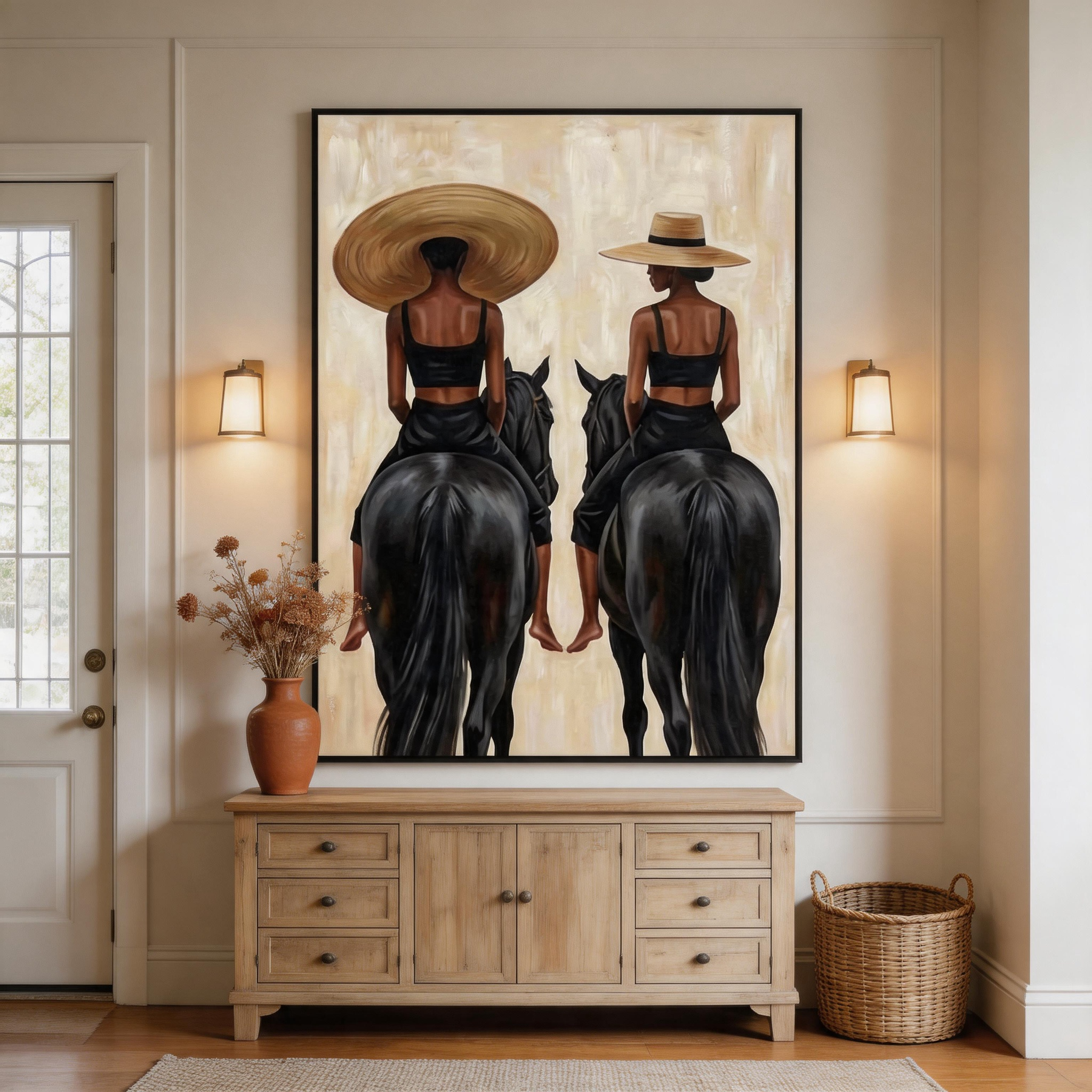 Vintage Americana Art | Golden Saddle Poise GP001
