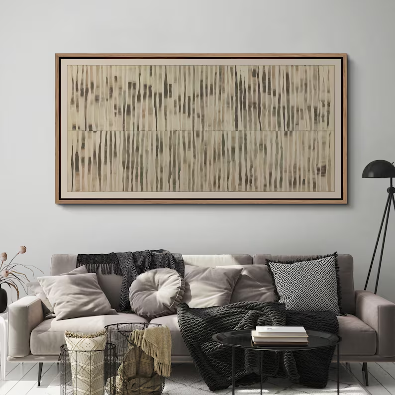 Abstract Woman Portrait Wall Art – Contemporary Textured Canvas #MA028