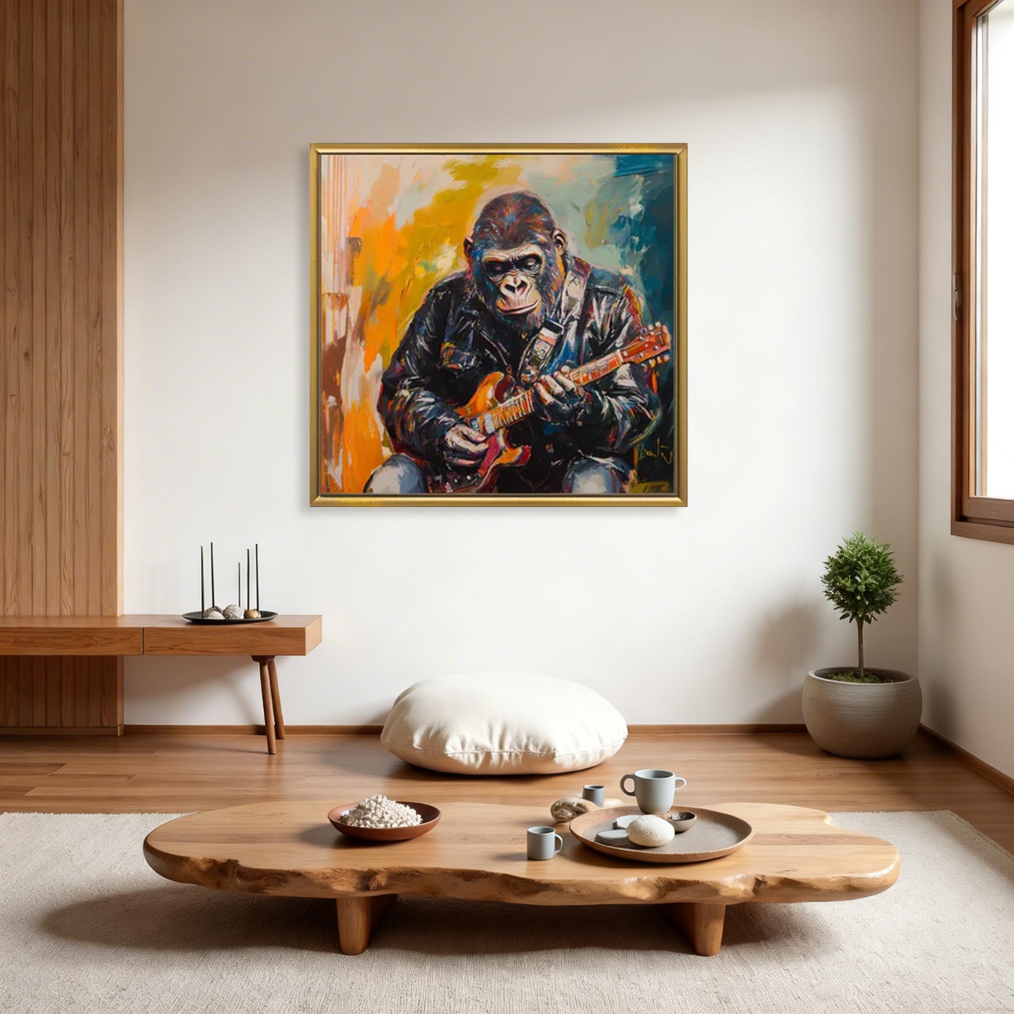 Rockstar Gorilla Canvas Painting #CP006