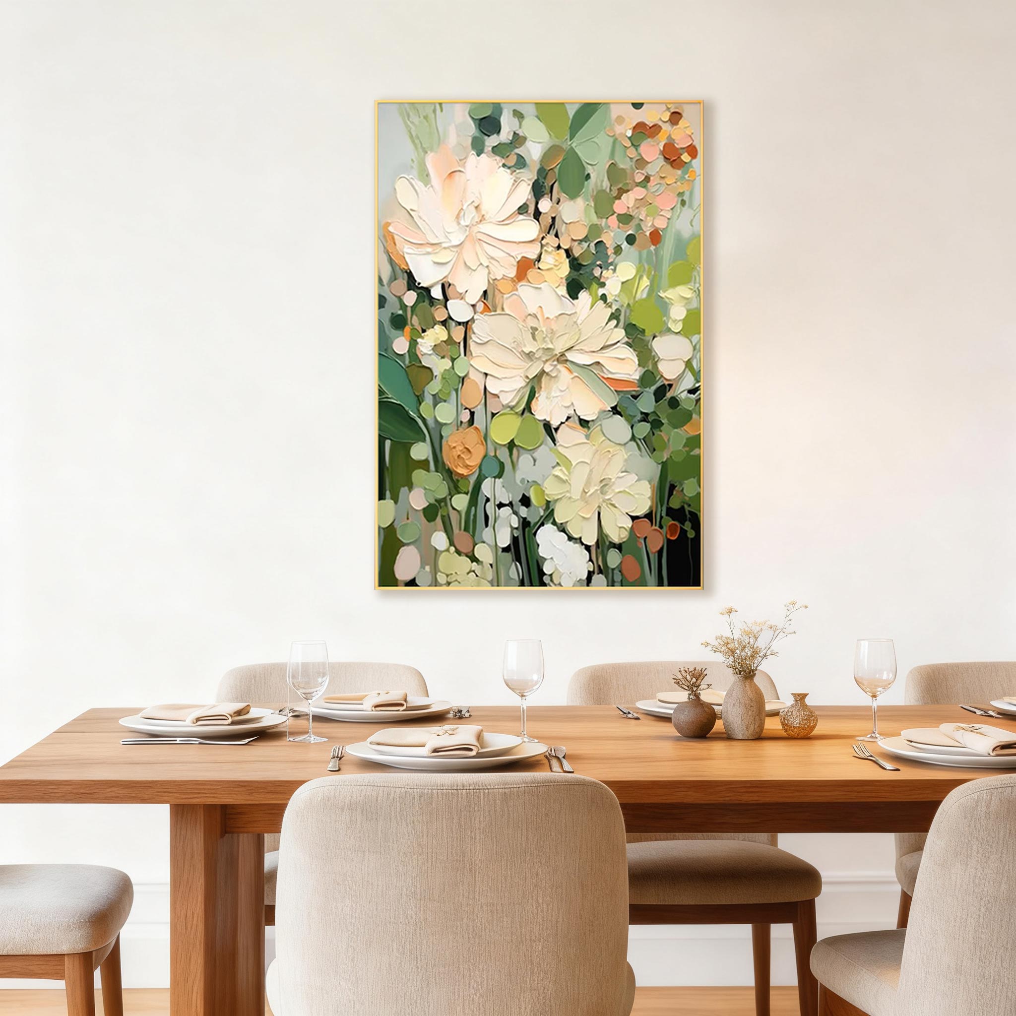 Soft Botanical Bloom Wall Art #FL008