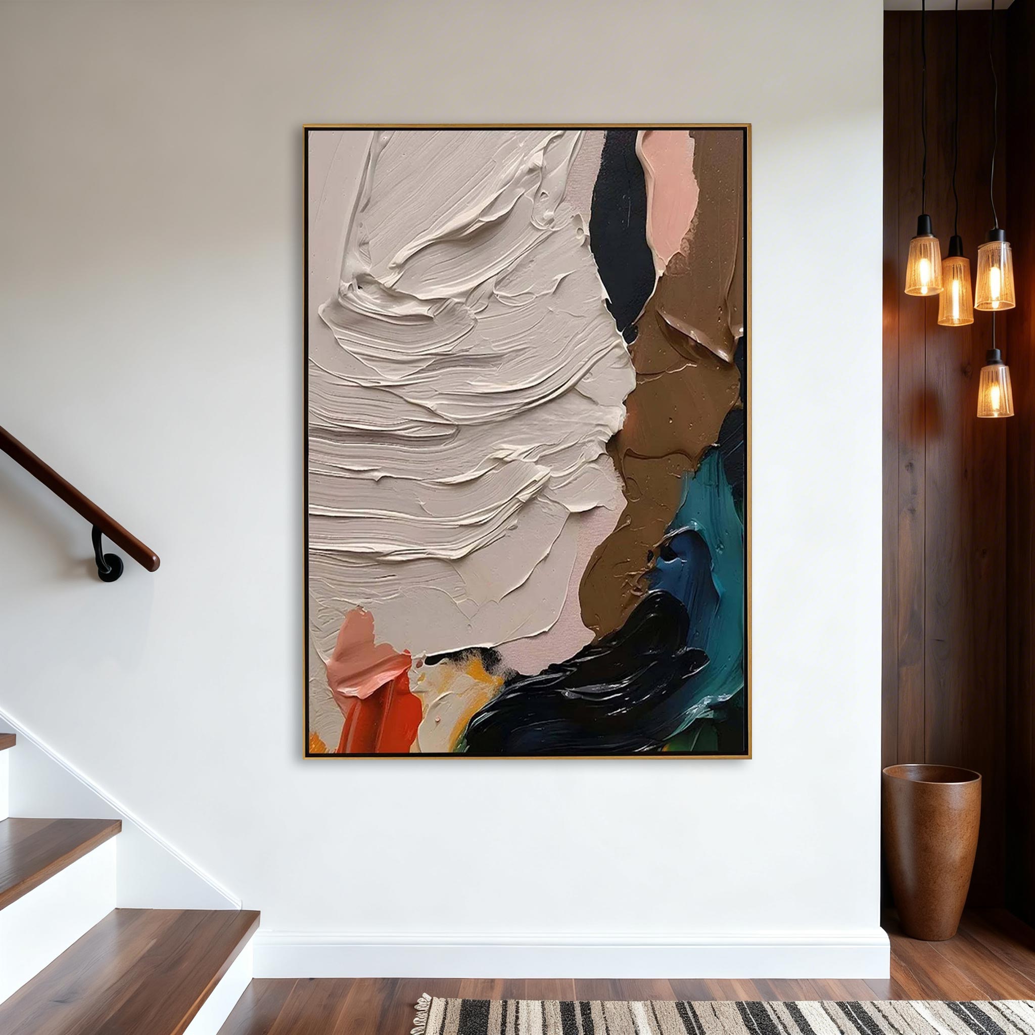 Modern Textured Abstract Wall Art #MA004