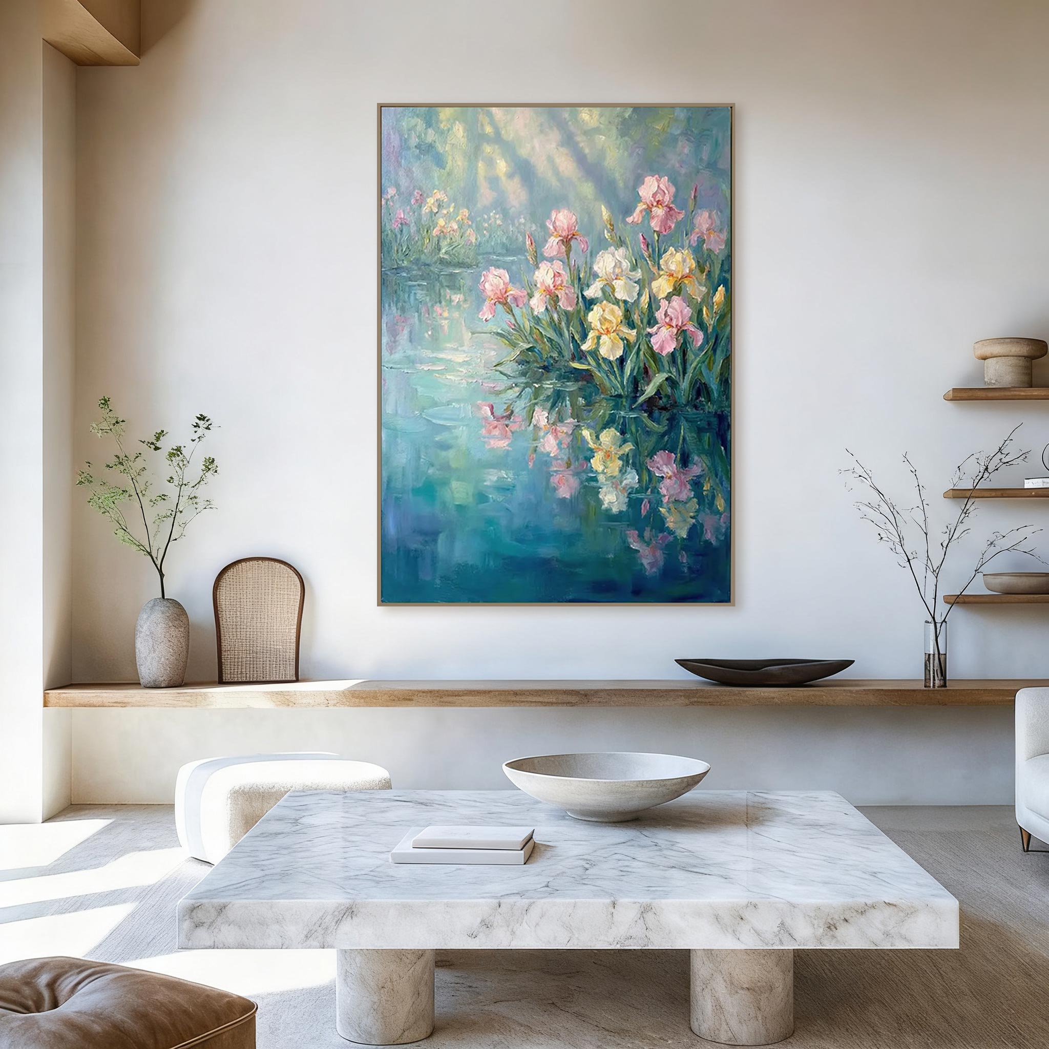 Water Garden Iris Wall Art #FL002