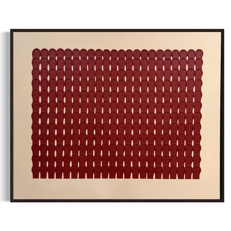 Minimalist Red Geometric Wall Art – Abstract Modern Canvas #MA027