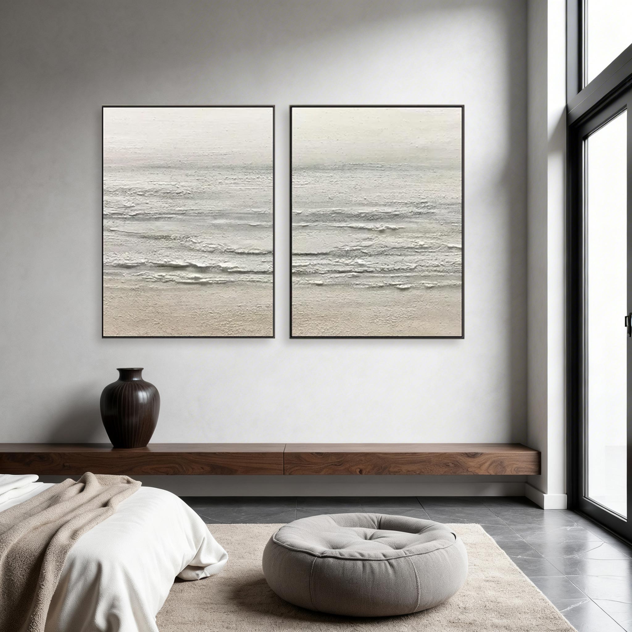 Minimalist Ocean Canvas Wall Art Set of 2 #CP005