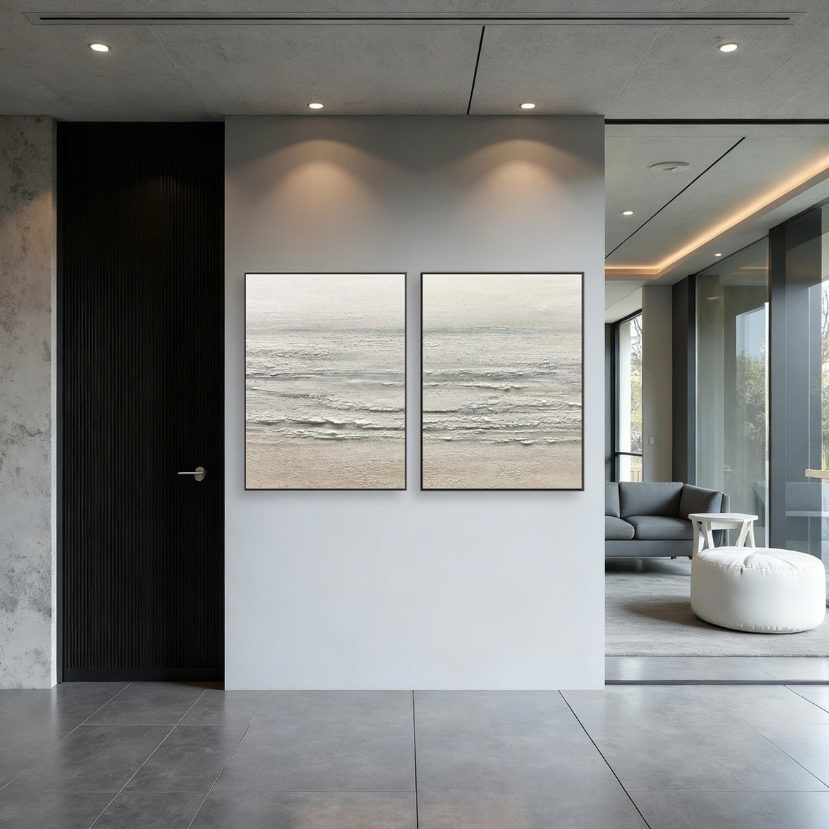 Minimalist Ocean Canvas Wall Art Set of 2 #CP005
