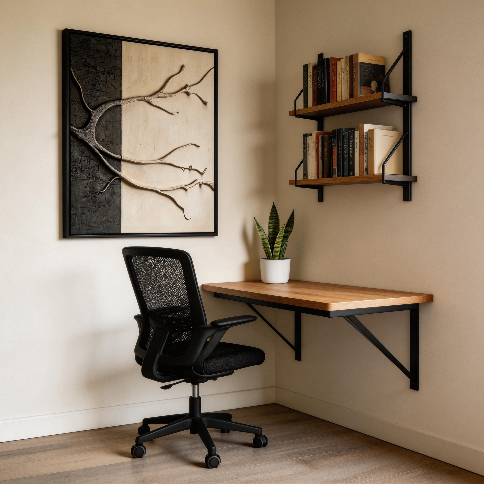 Abstract Tree Branch Wall Art – Modern Minimalist Nature Canvas #MA024