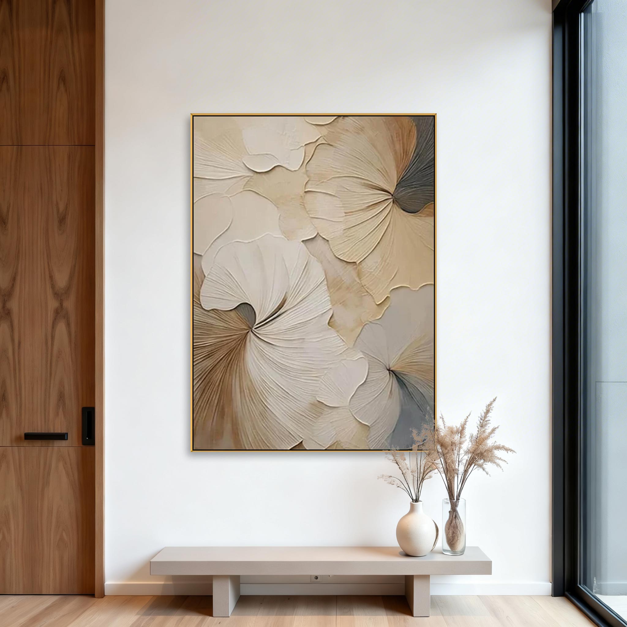 Abstract Ginkgo Leaf Wall Art #MA011