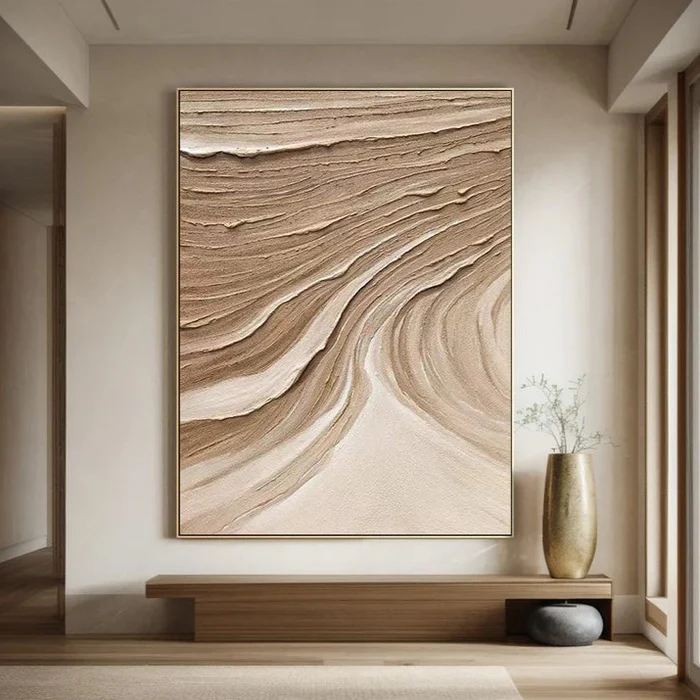 Beige & Brown Abstract #BB005