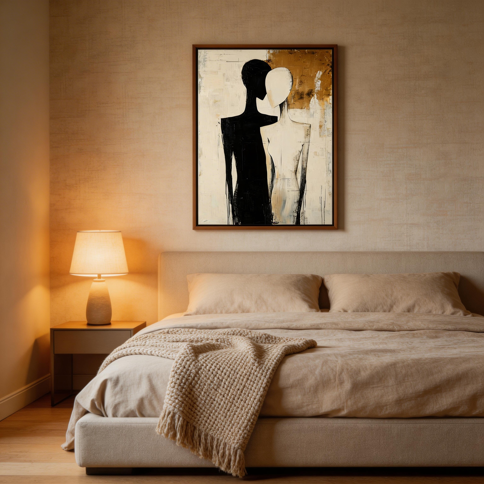 Abstract Couple Silhouette Wall Art#MA023