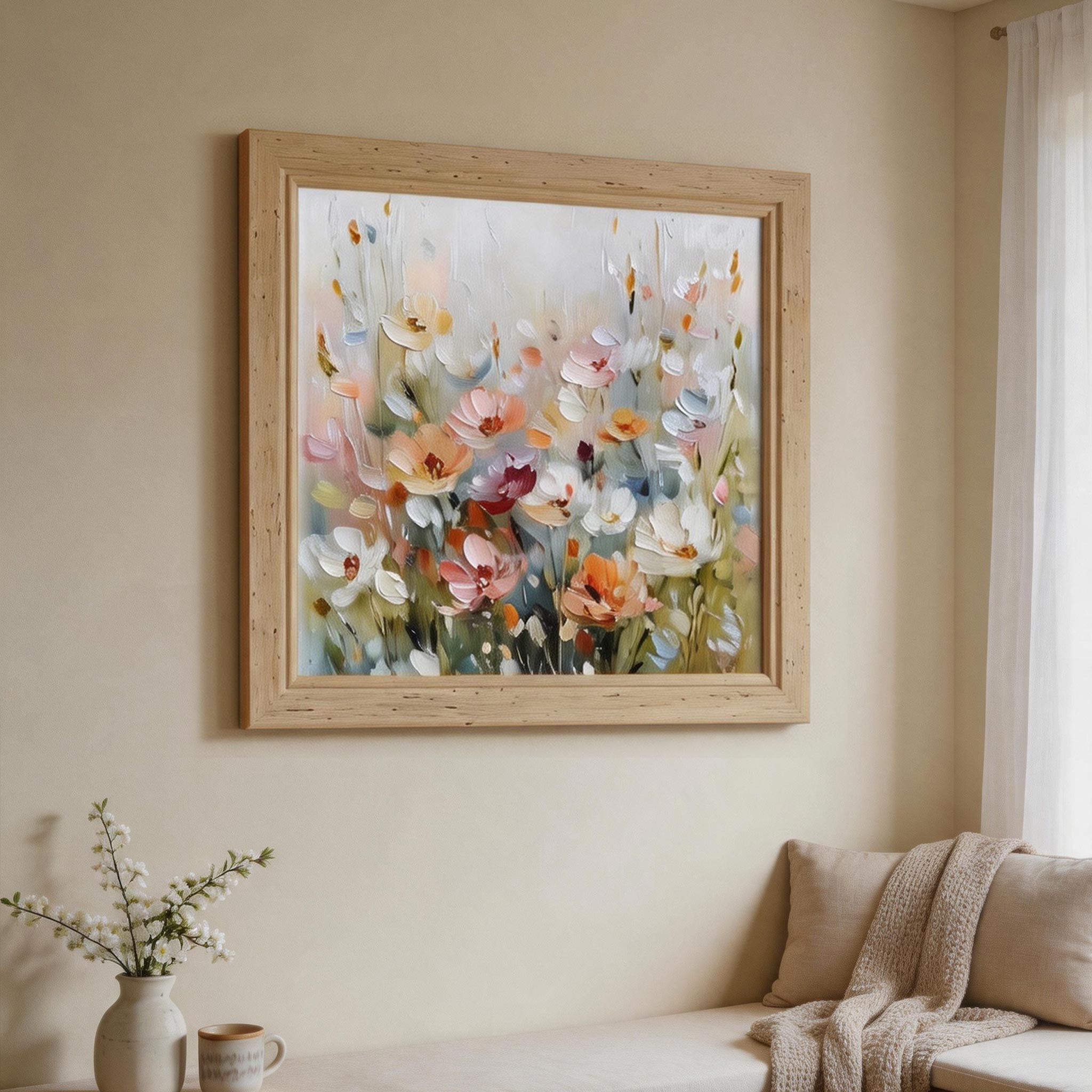 Pastel Wildflower Garden Wall Art #FL022