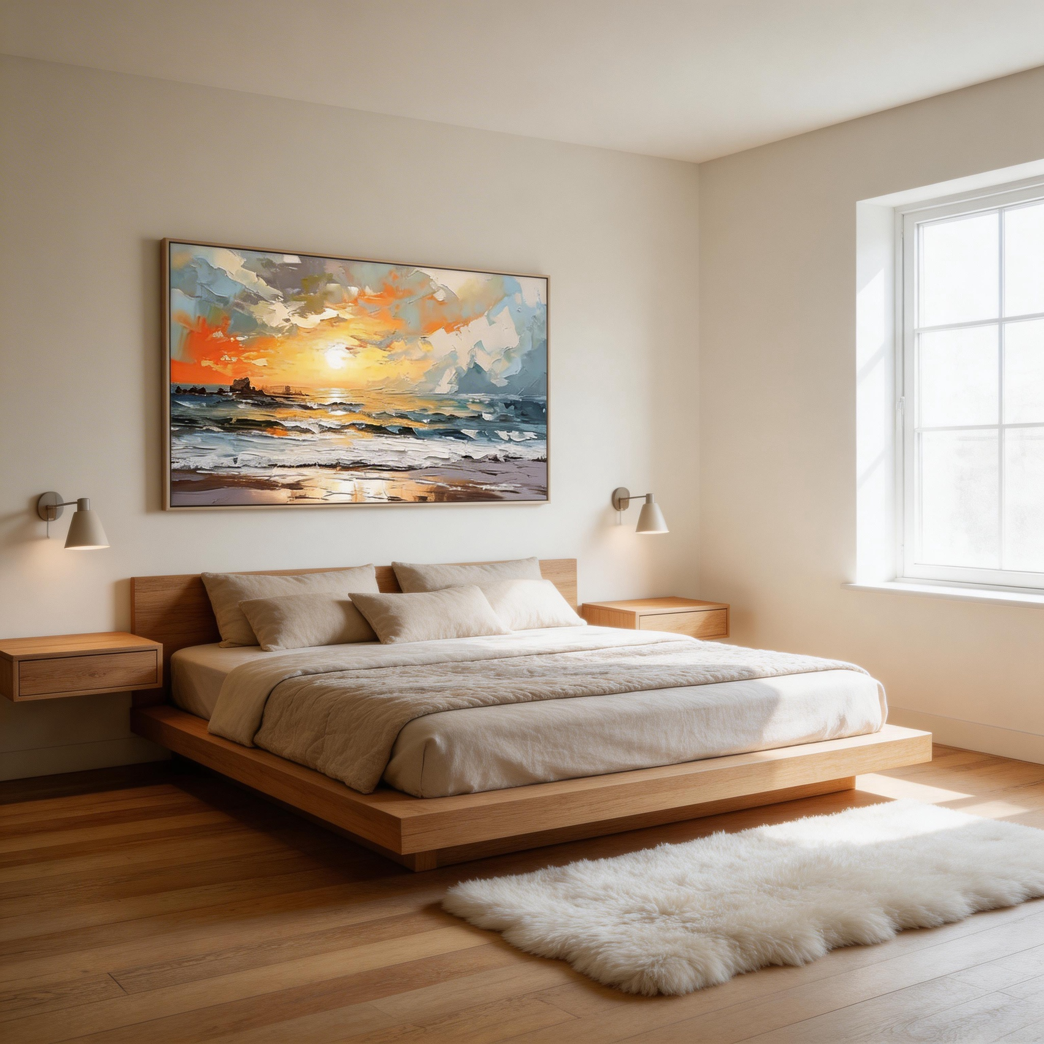 Sunset Beach Canvas Wall Art #SO300