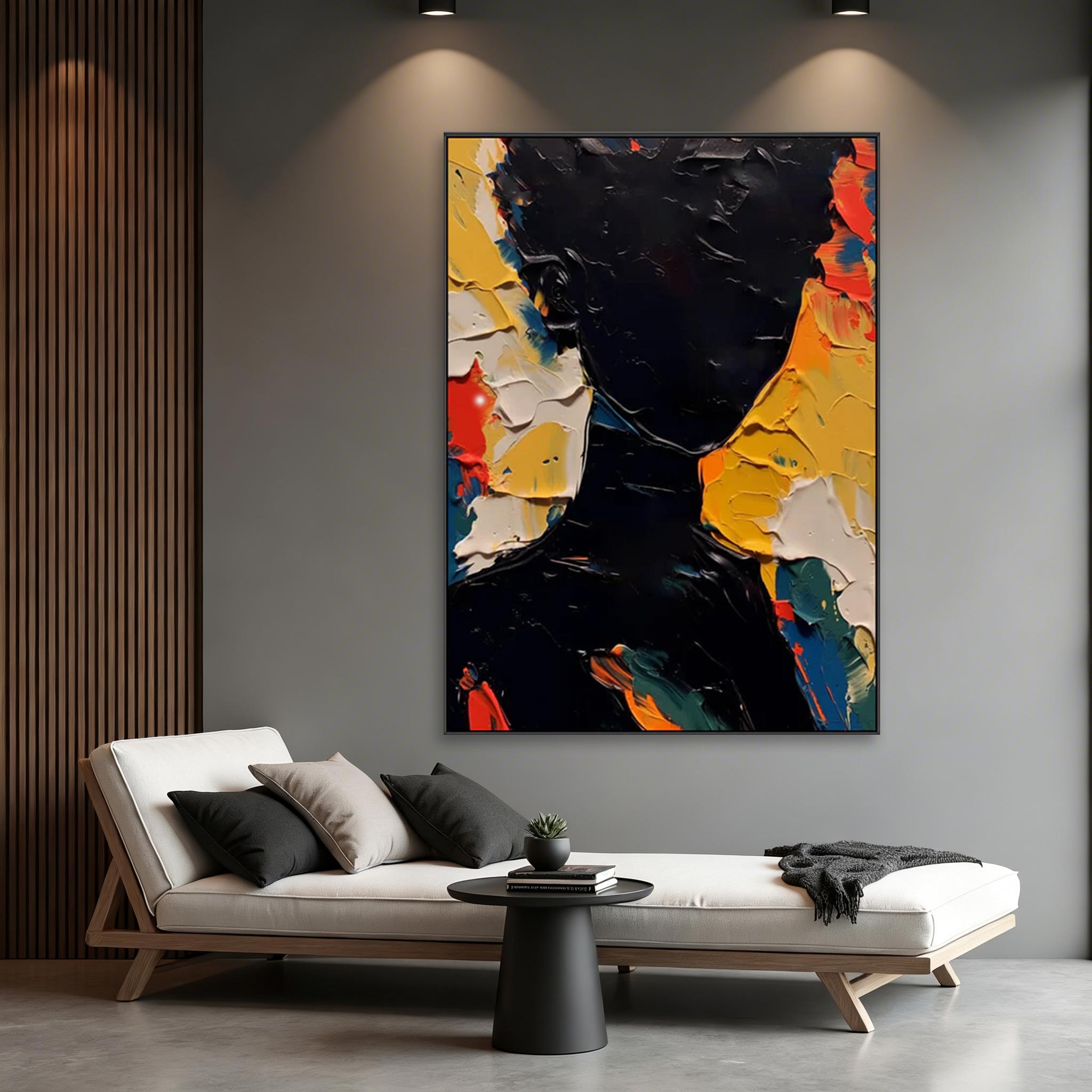 Abstract Portrait Texture Wall Art #MA014