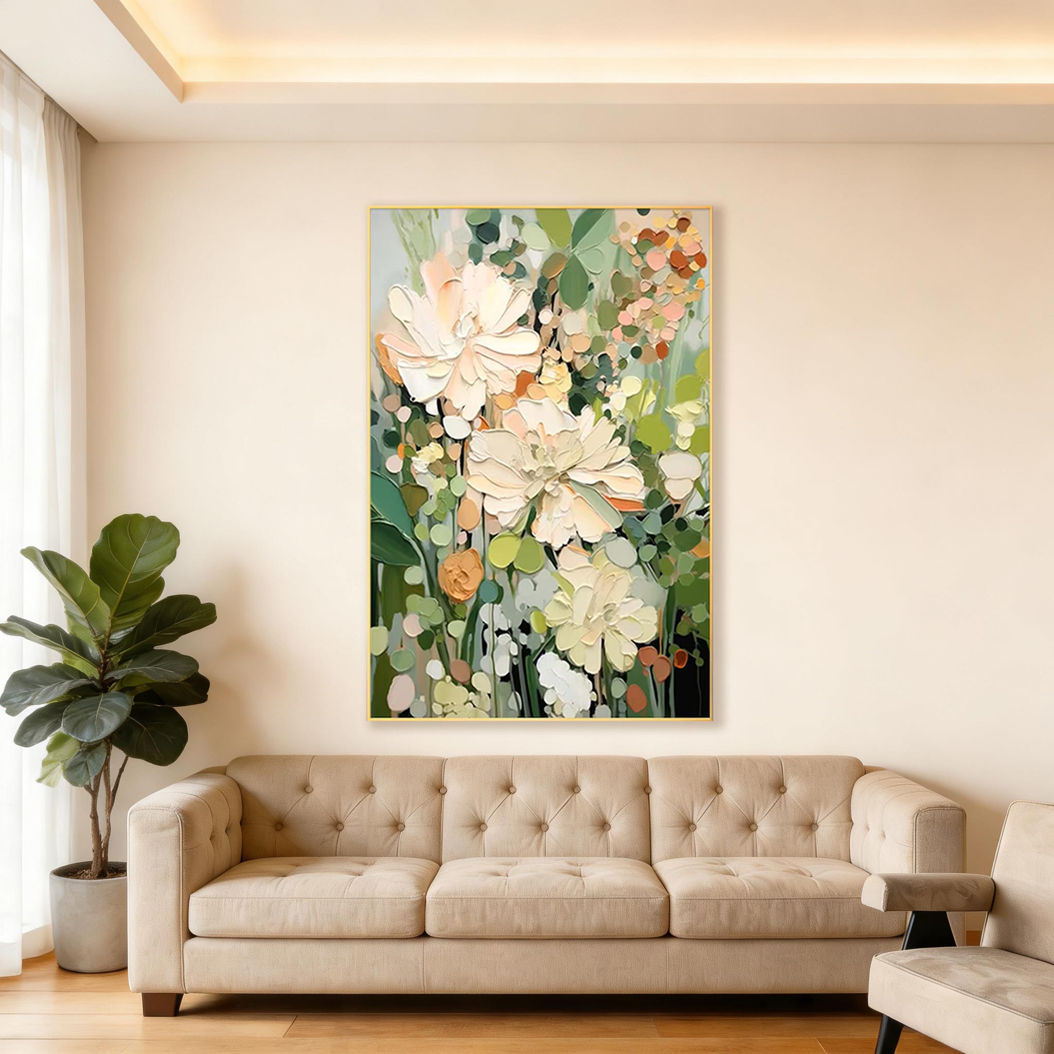 Soft Botanical Bloom Wall Art #FL008
