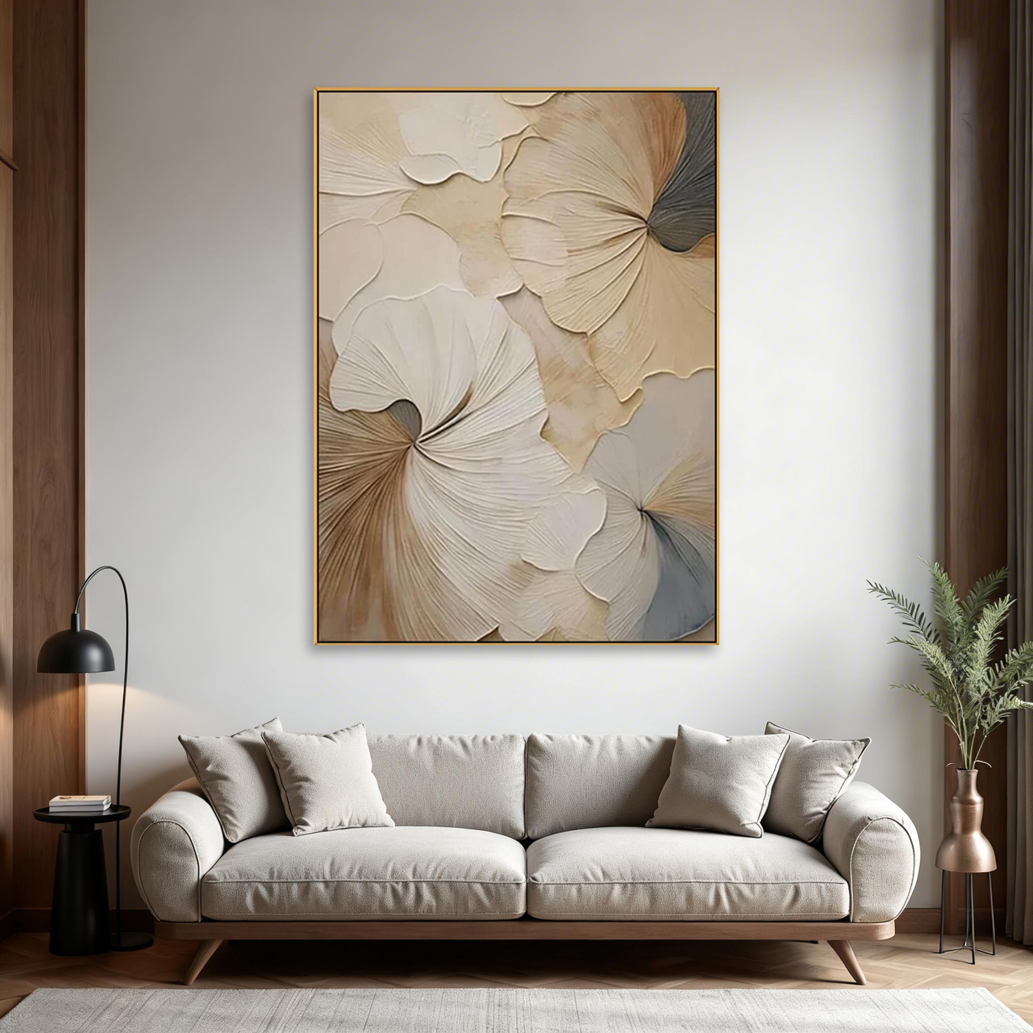 Minimalist Ginkgo Canvas Art #MA012
