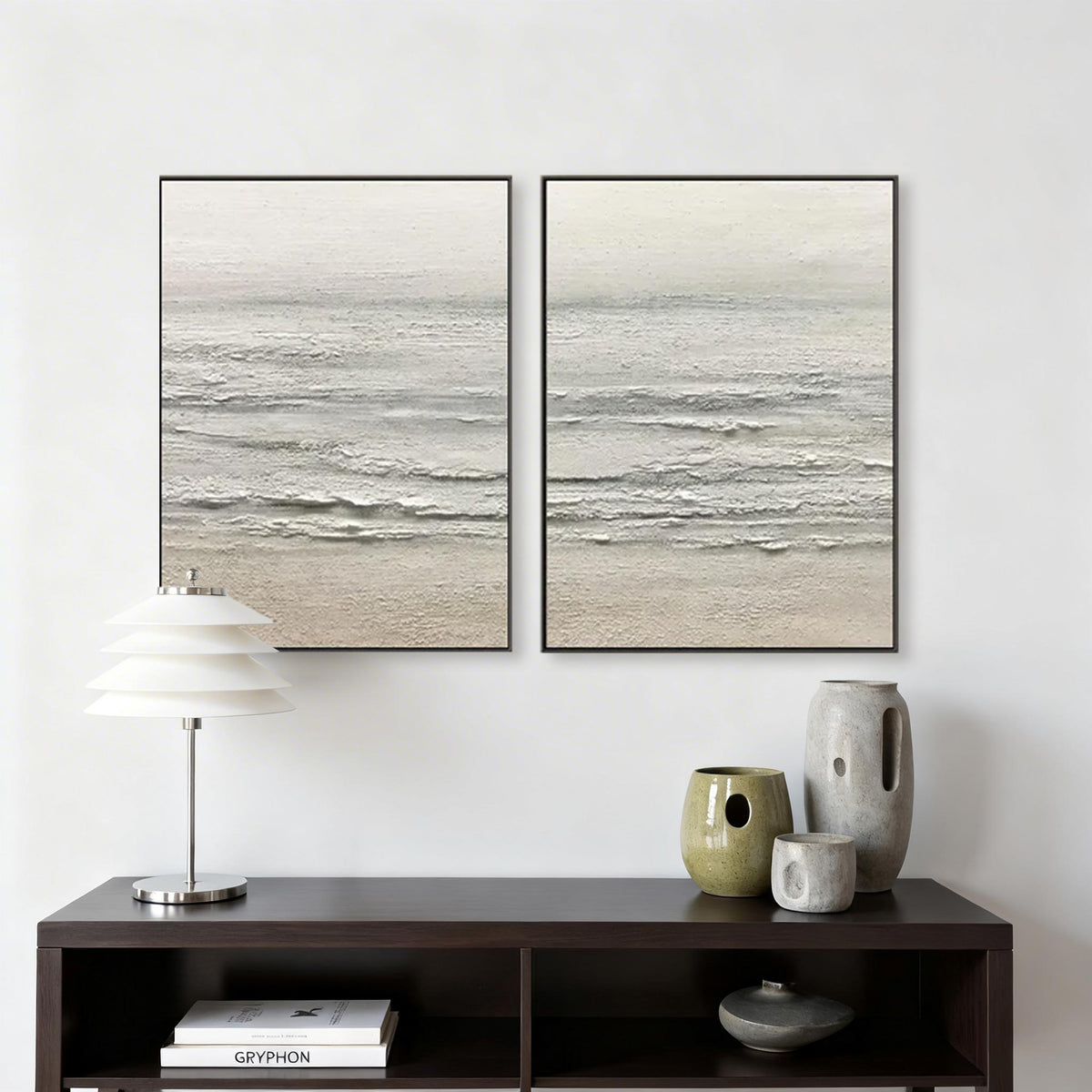 Minimalist Ocean Canvas Wall Art Set of 2 #CP005
