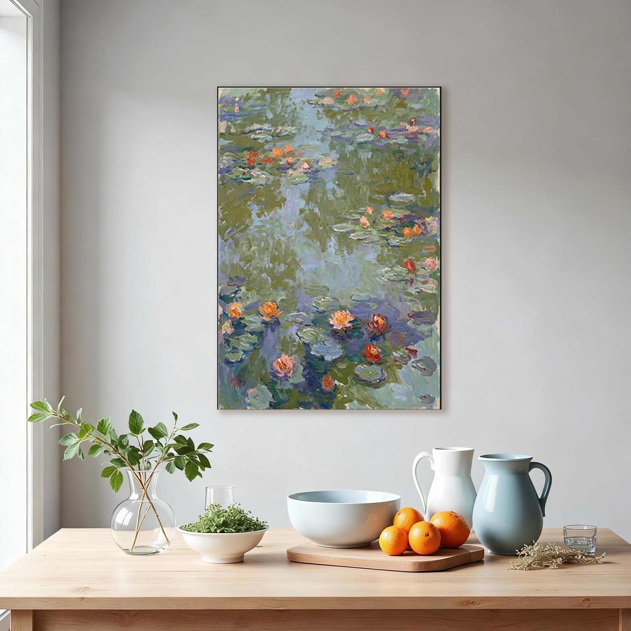 Water Lily Pond Wall Art #FL005