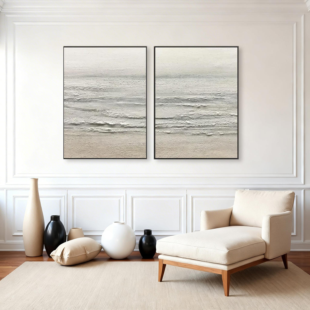 Minimalist Ocean Canvas Wall Art Set of 2 #CP005