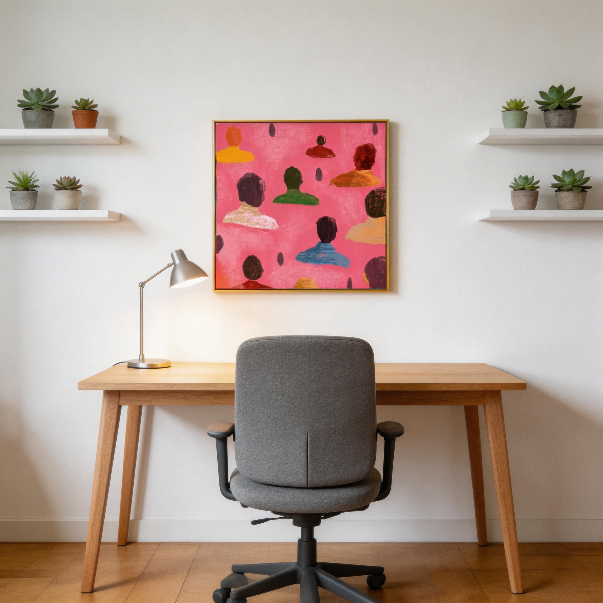 Colorful Abstract Portrait Canvas Wall Art #CP011