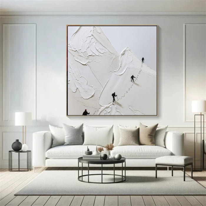 White Textured Minimalist Wall Art #WT006