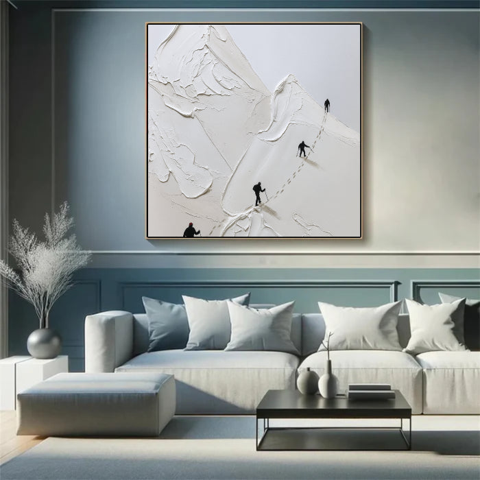 White Textured Minimalist Wall Art #WT007