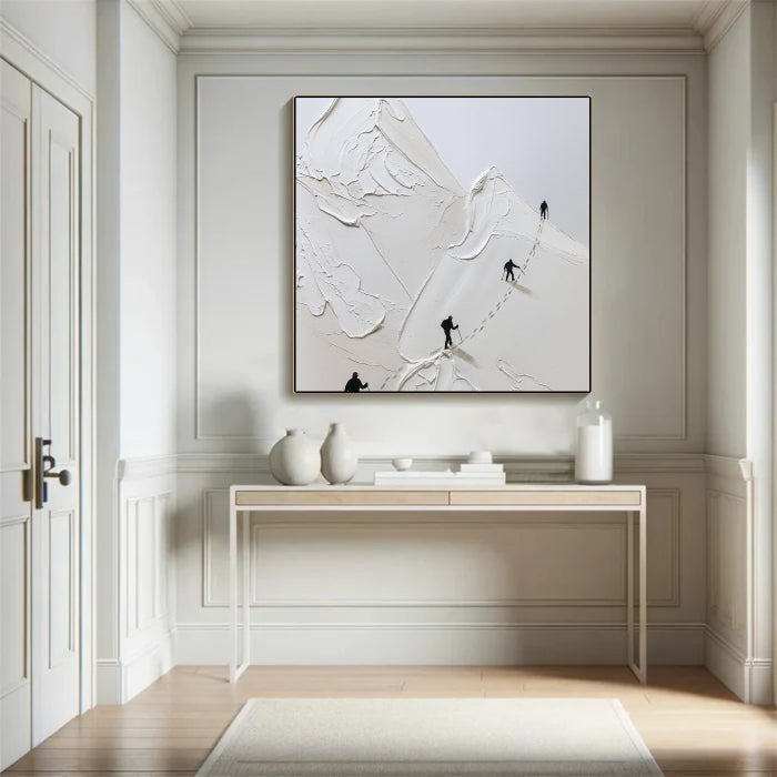 White Textured Minimalist Wall Art #WT006