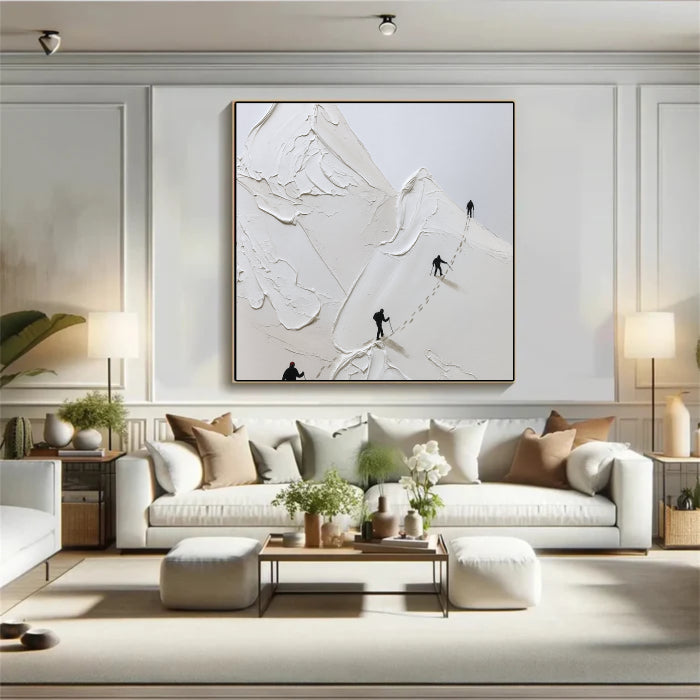 White Textured Minimalist Wall Art #WT007