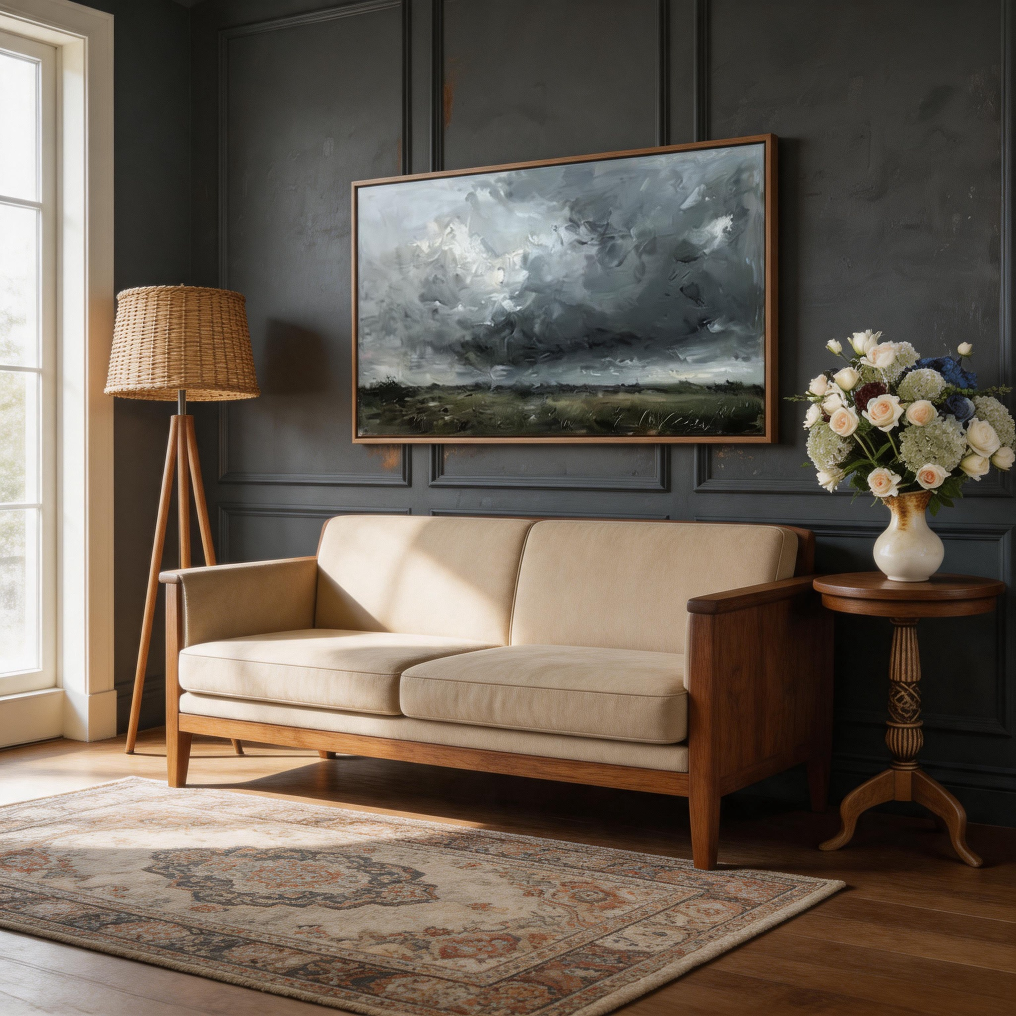 Moody Abstract Landscape Wall Art for Modern Luxury Home Decor #MA036