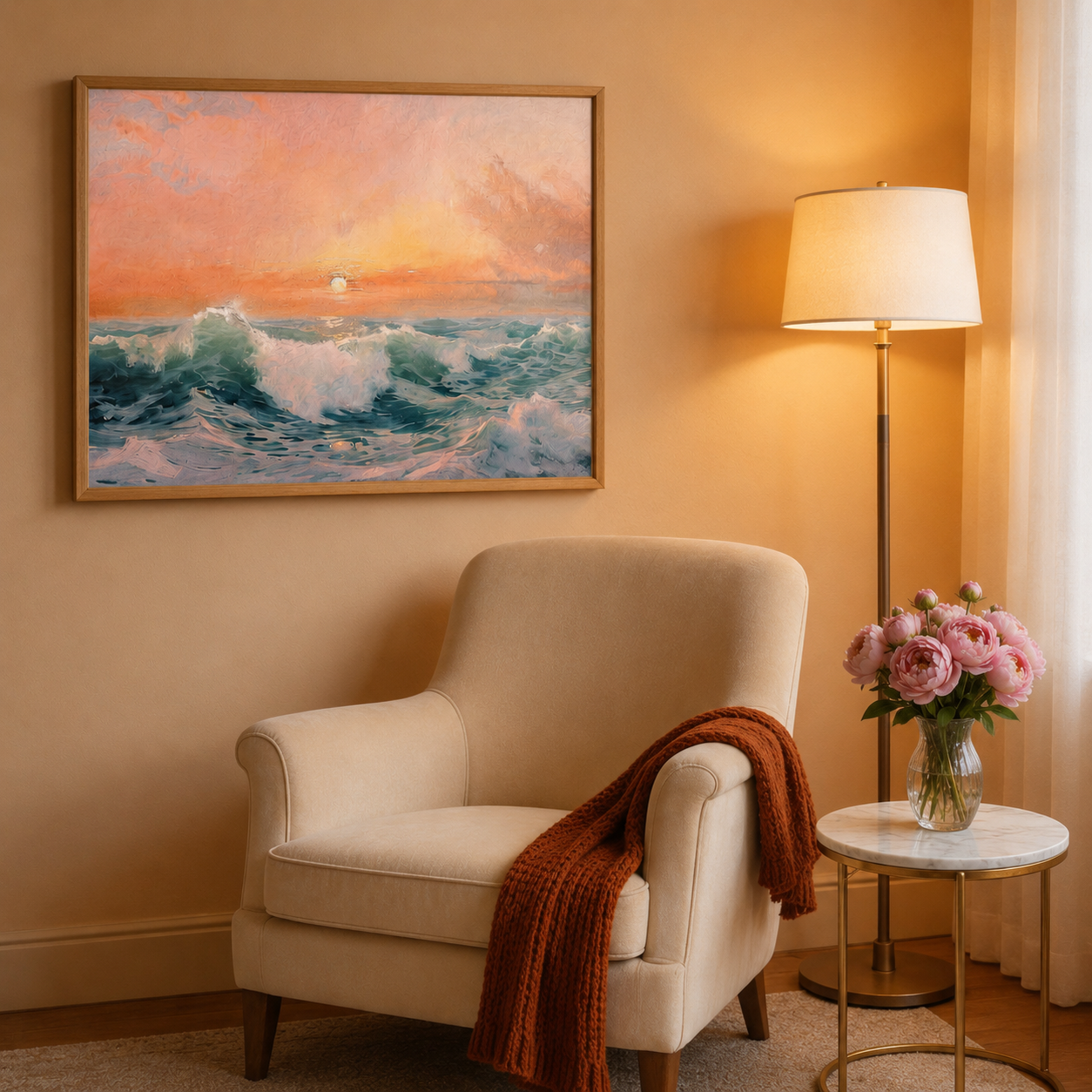 Pastel Sunset Seascape Wall Art #BC012