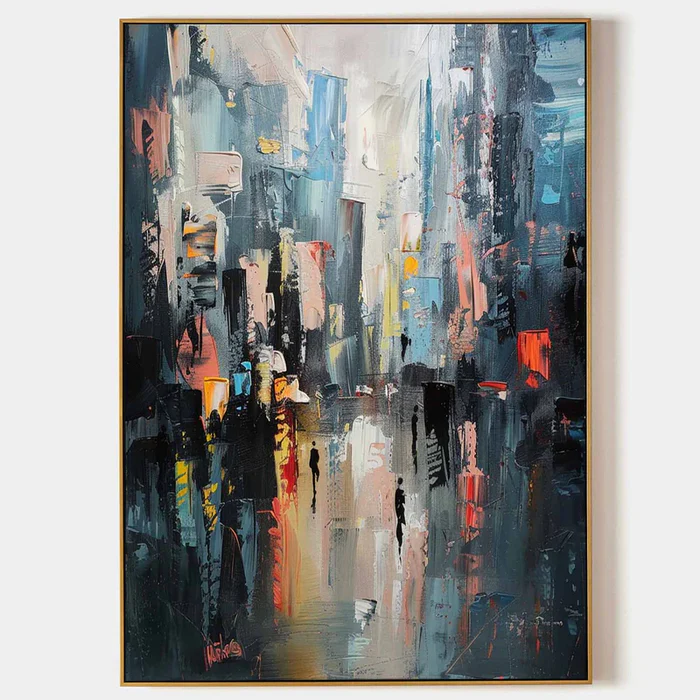 Modern Wall Art | Hand-Painted Texture Canvas #UL008