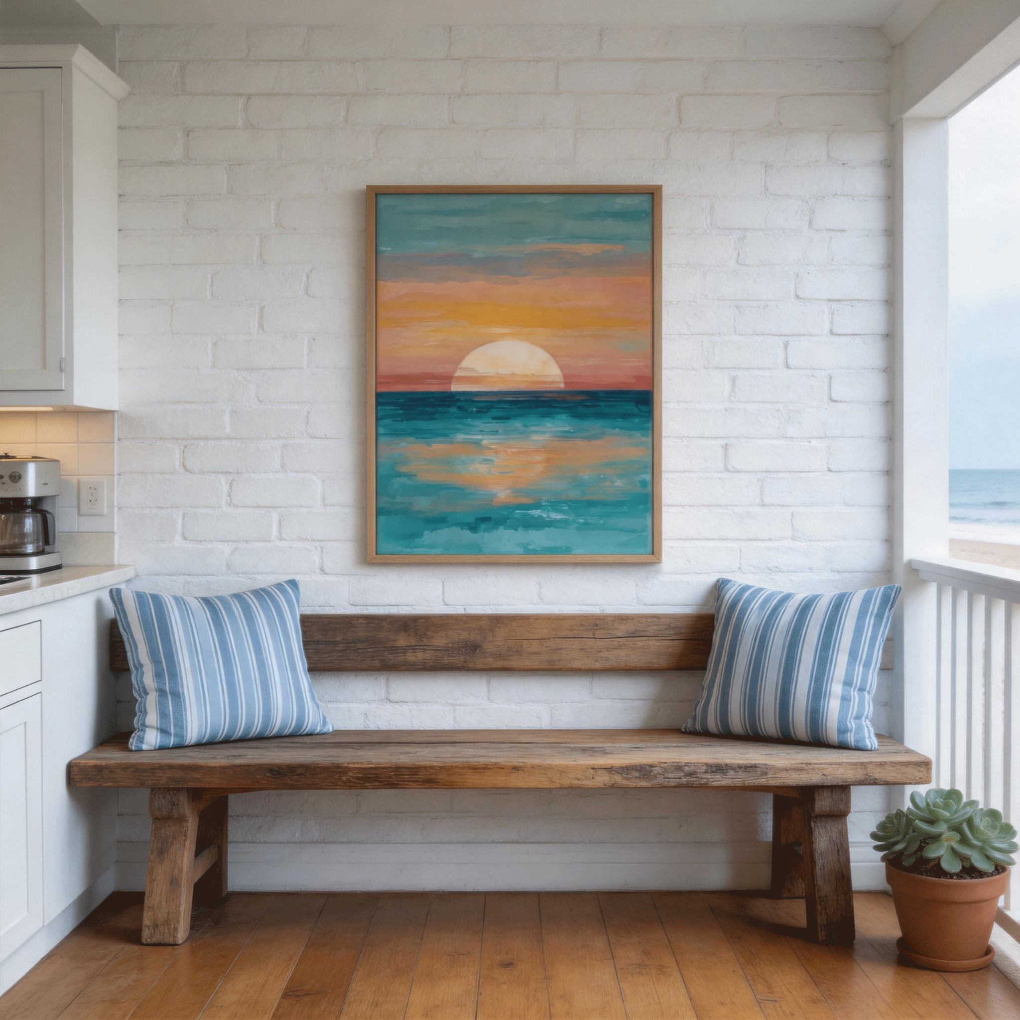 Pastel Sunset Seascape Wall Art #BC020