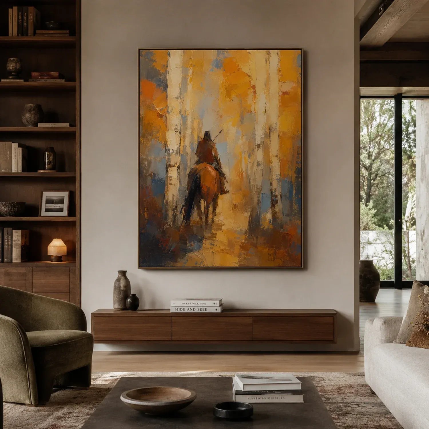 Autumn Horse Rider Oil Painting #WW009
