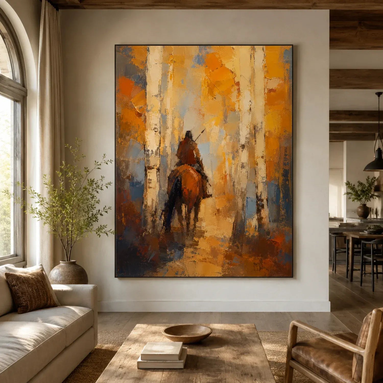 Autumn Horse Rider Oil Painting #WW009