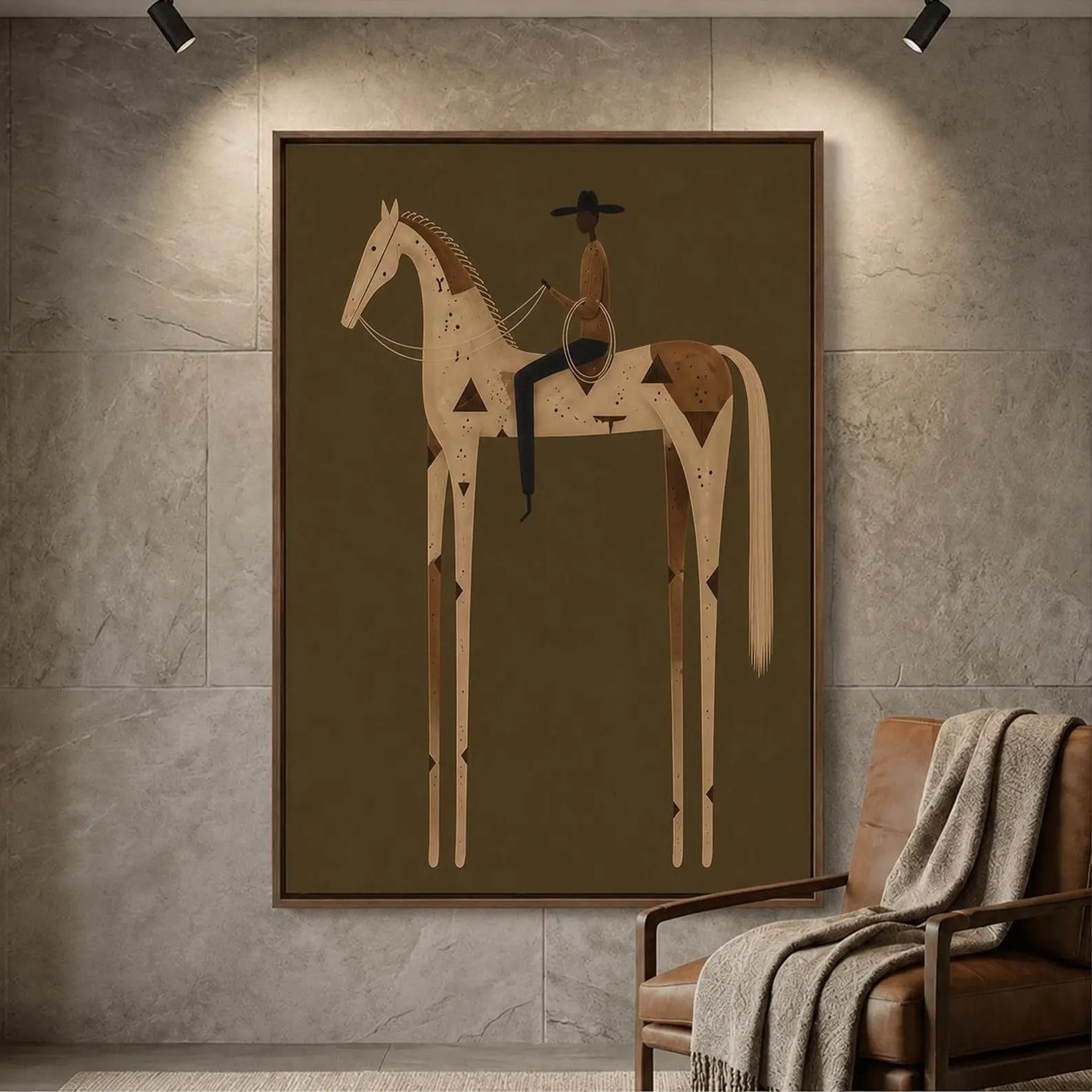 Modern Western Horse Wall Art #WW006