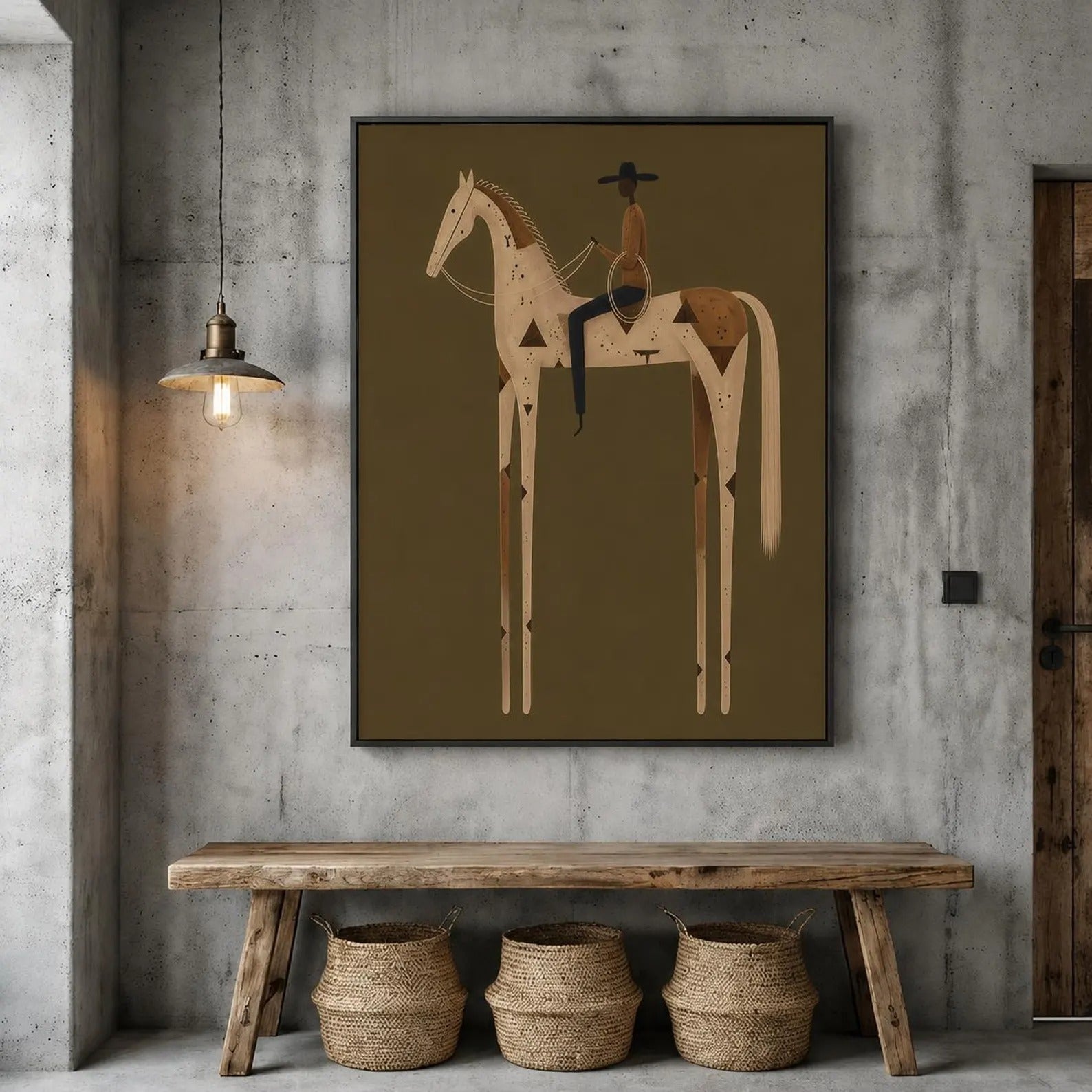 Modern Western Horse Wall Art #WW006