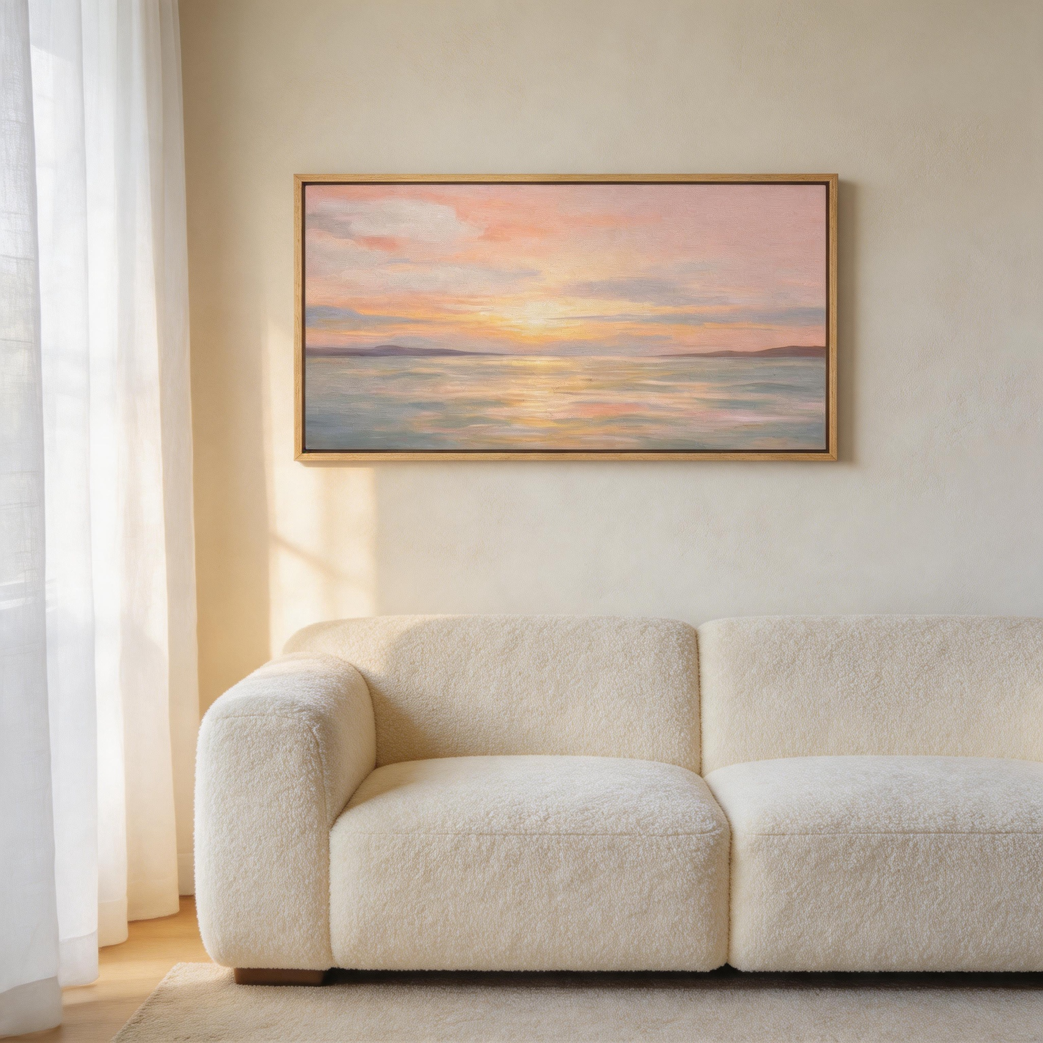 Pastel Sunset Coastal Wall Art #BC016