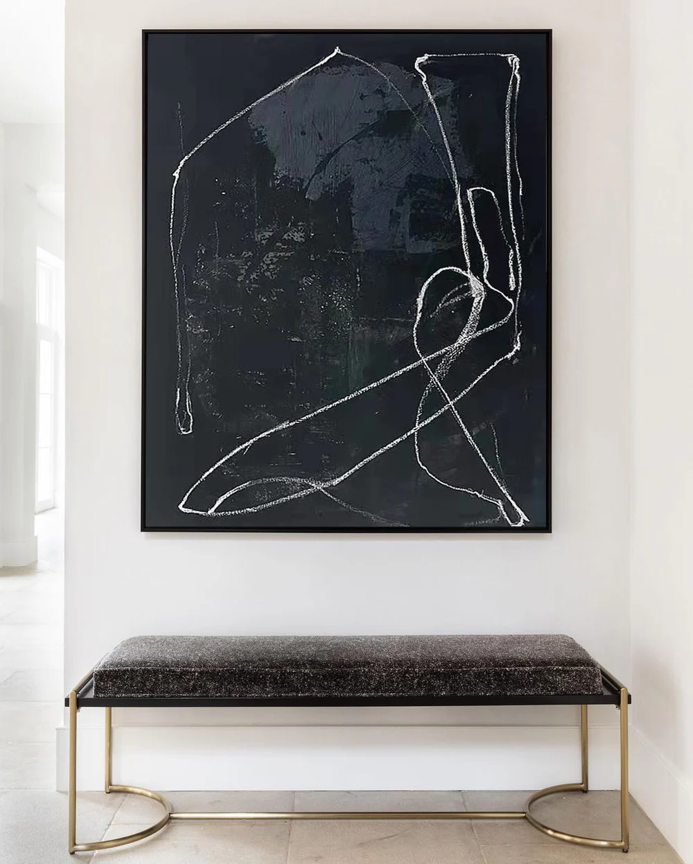 Black Abstract Painting #BT008