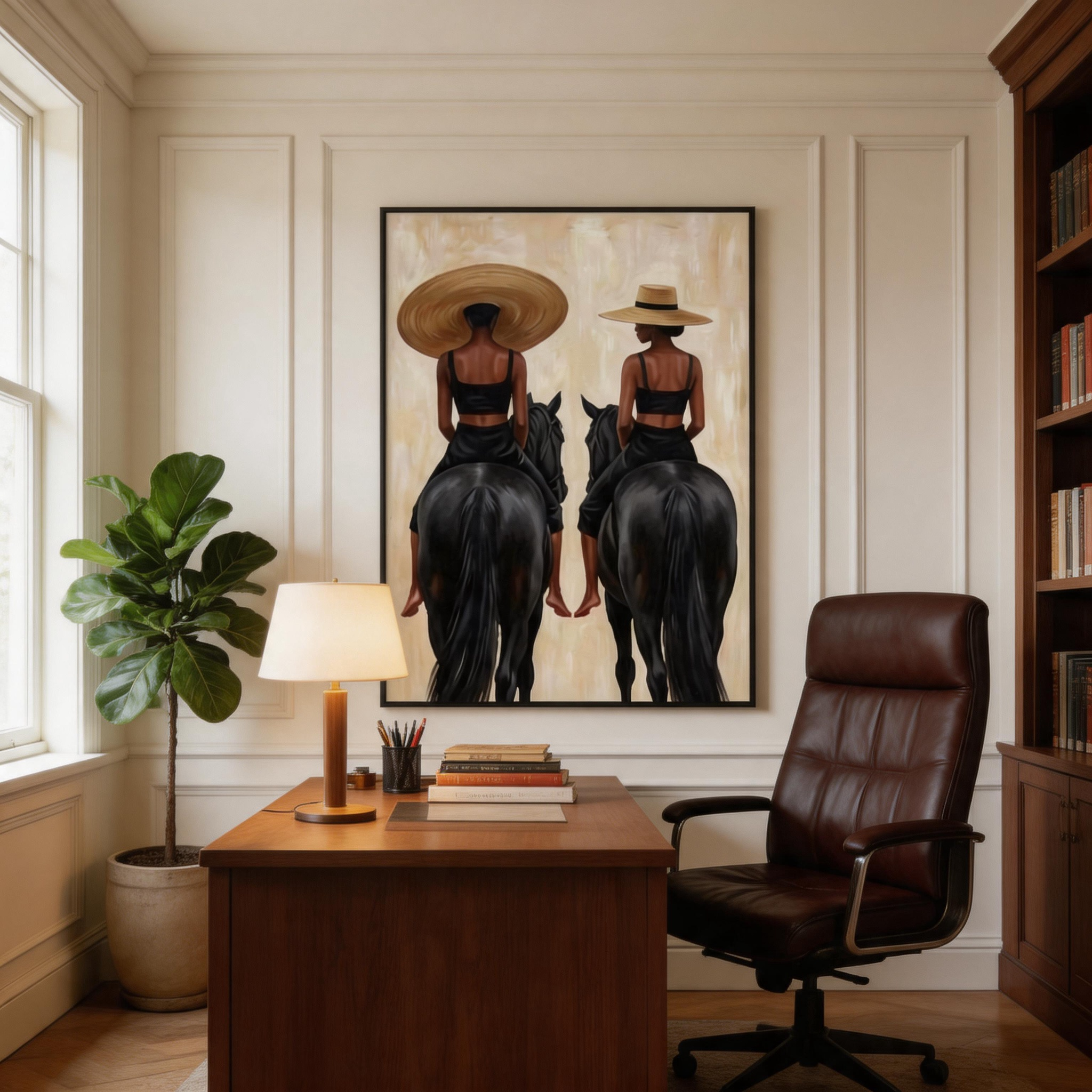 Vintage Americana Art | Golden Saddle Poise GP001