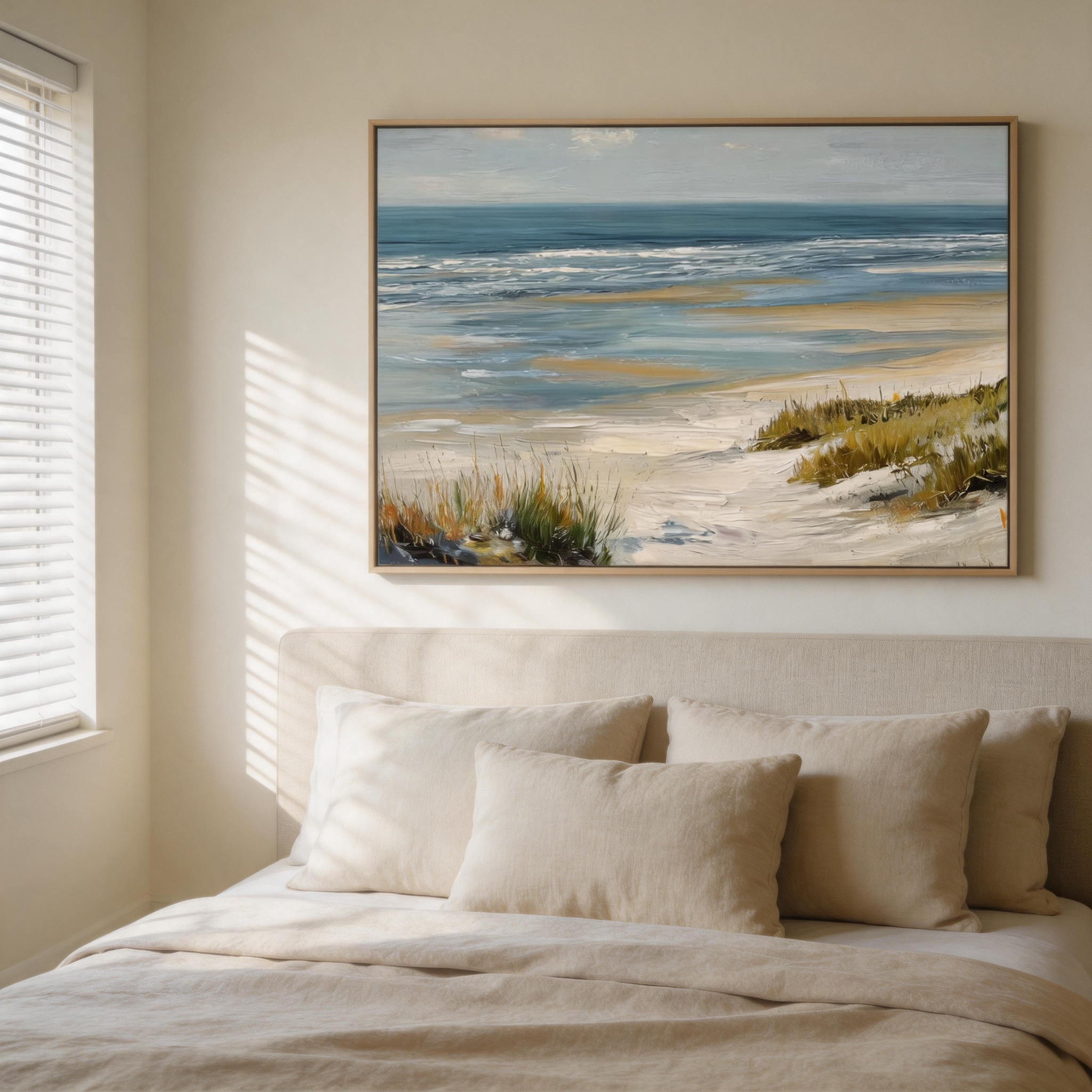 Dune Path — Coastal Landscape Canvas Wall Art with Sea Grass & Ocean View #CP051