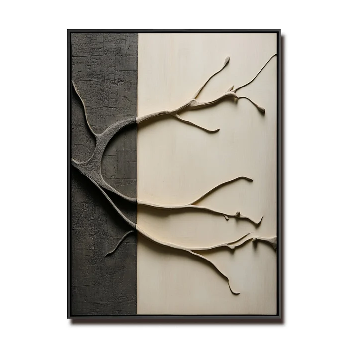 Abstract Tree Branch Wall Art – Modern Minimalist Nature Canvas #MA024