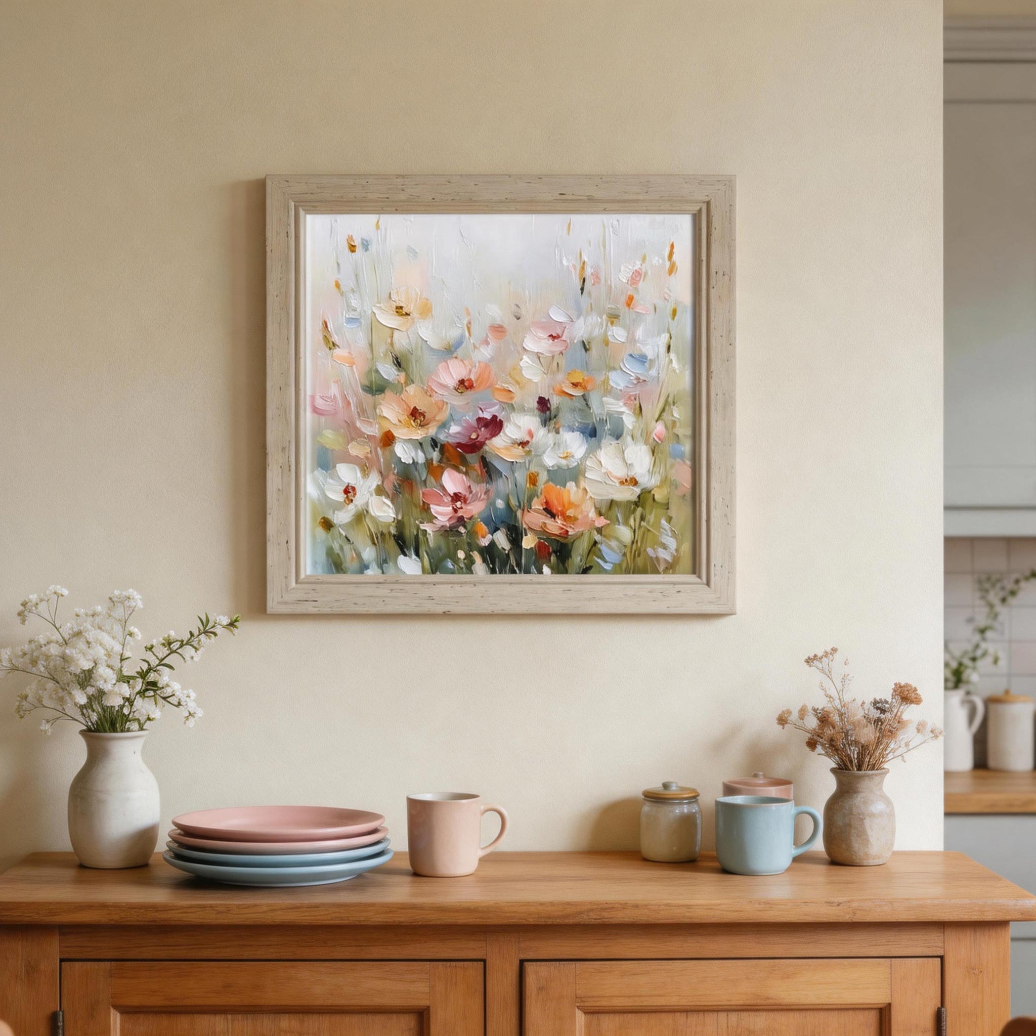 Pastel Wildflower Garden Wall Art #FL022