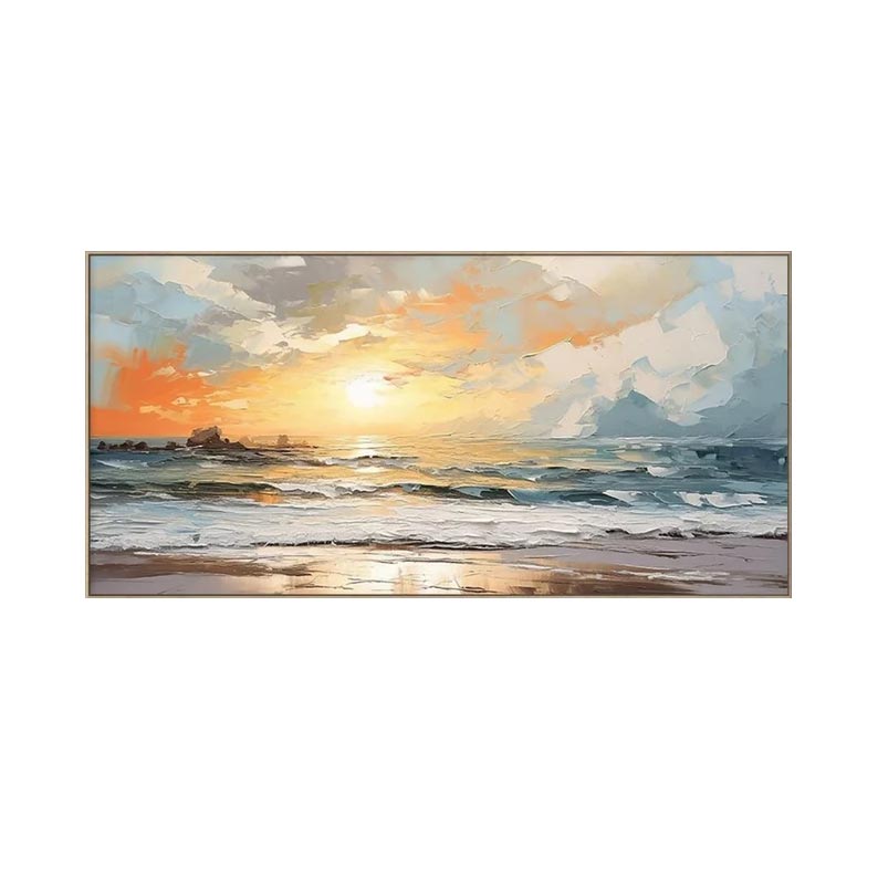 Sunset Beach Canvas Wall Art #SO300