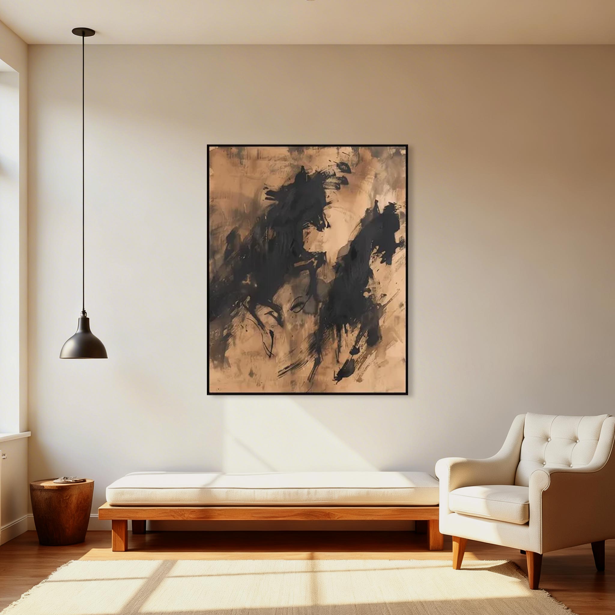 Abstract Running Horses Wall Art #HA007