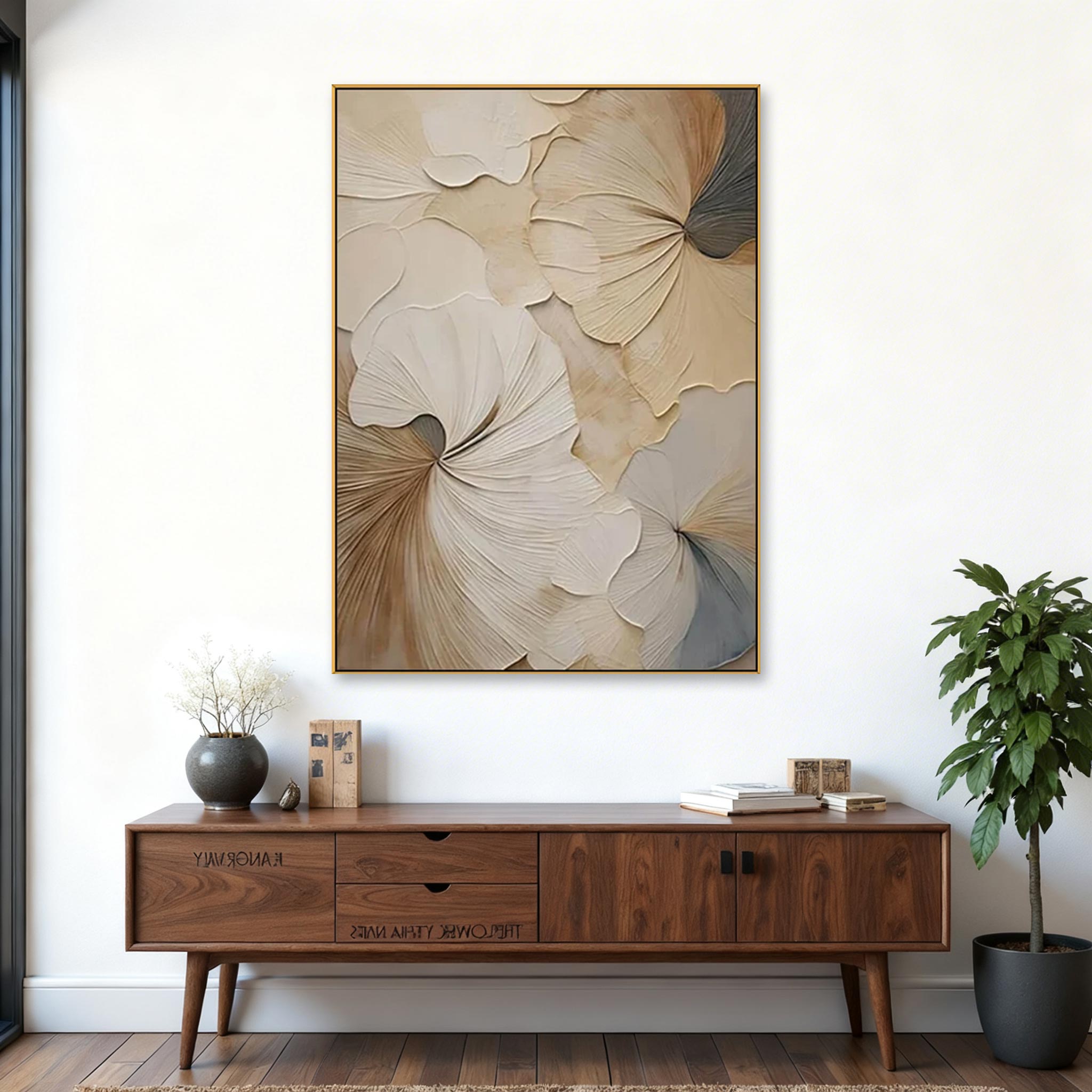 Minimalist Ginkgo Canvas Art #MA012
