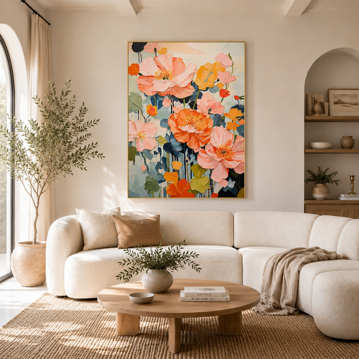 Coral Bloom Garden Wall Art #FL006
