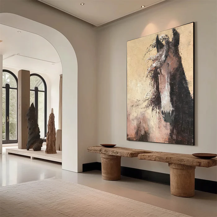 Abstract Animal Art Horse Texture Wall Art #AT012