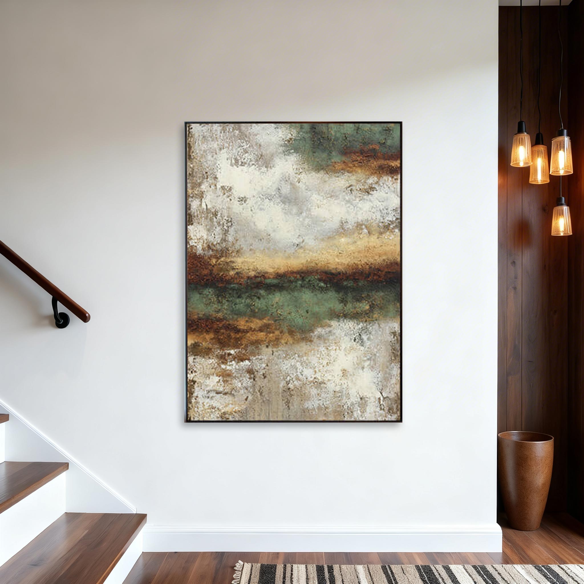 Earth Tone Abstract Landscape Wall Art #MA016