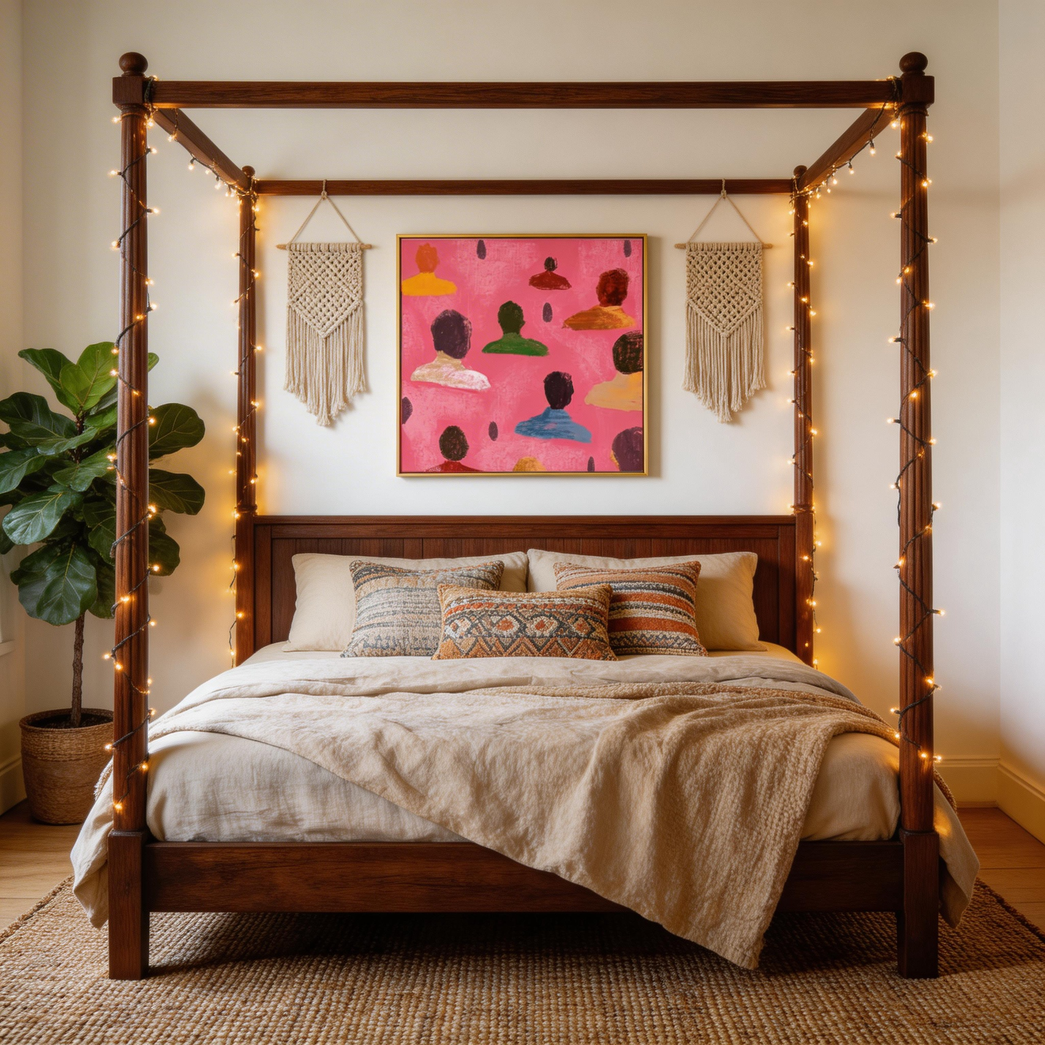 Colorful Abstract Portrait Canvas Wall Art #CP011