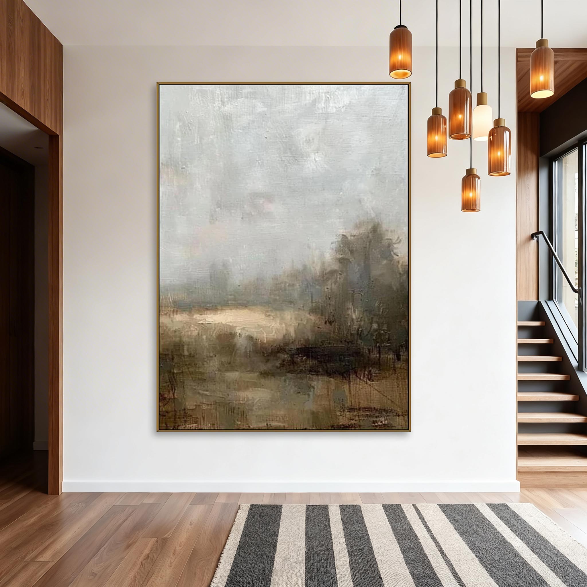Misty Landscape Abstract Wall Art #MA015