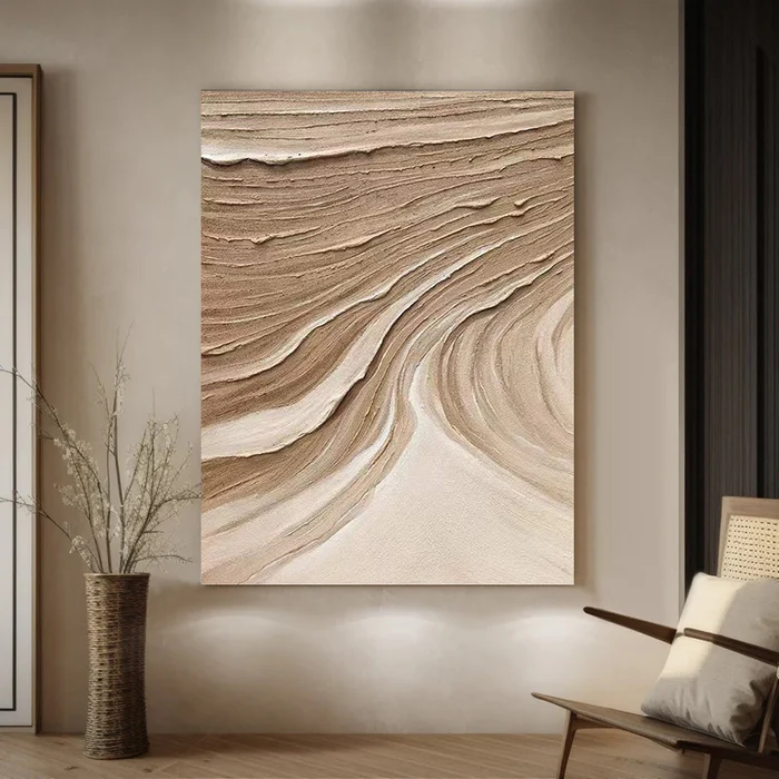 Beige & Brown Abstract #BB005