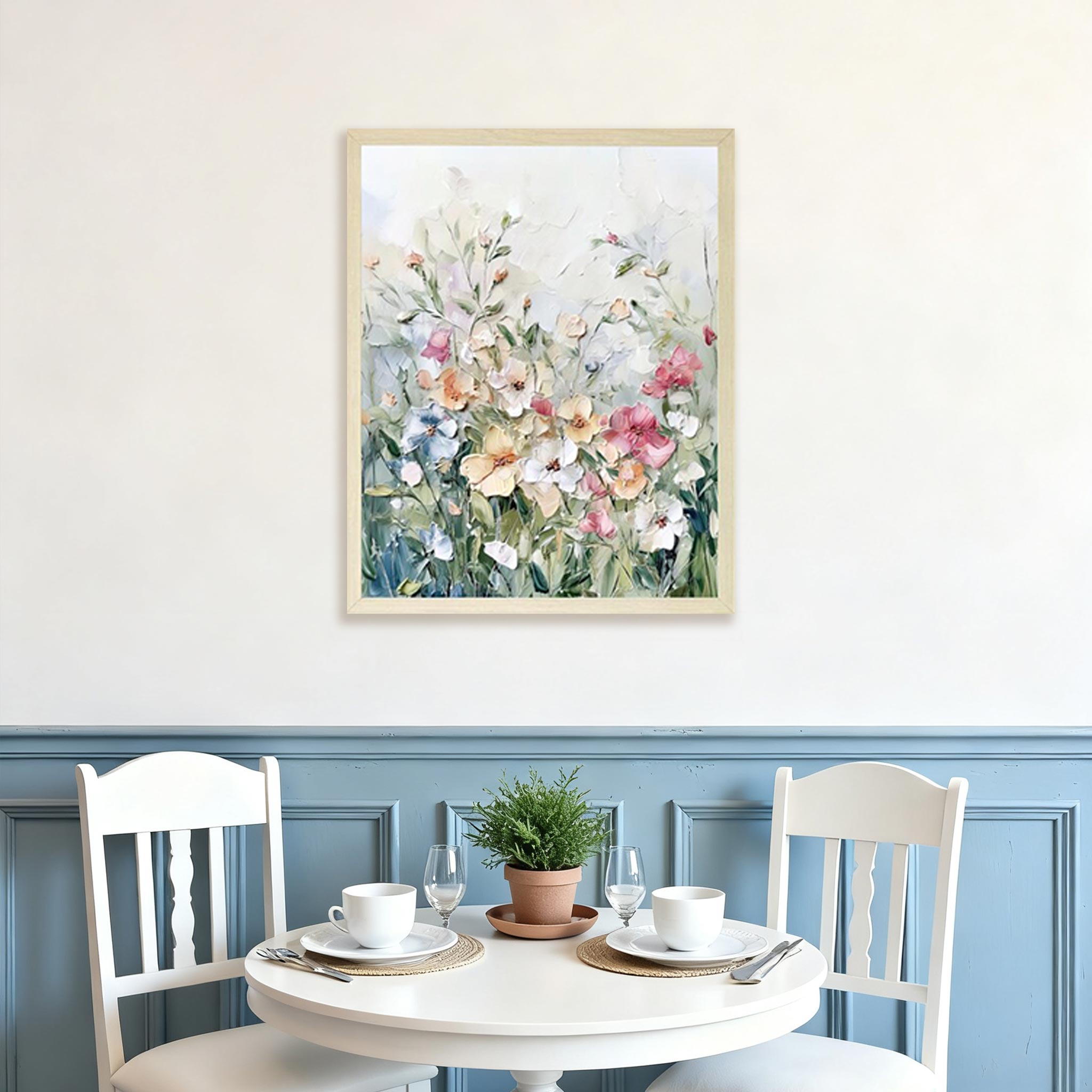 Pastel Wildflower Garden Wall Art #FL003